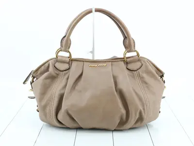 Vitello Luxe Handbag, Leather
