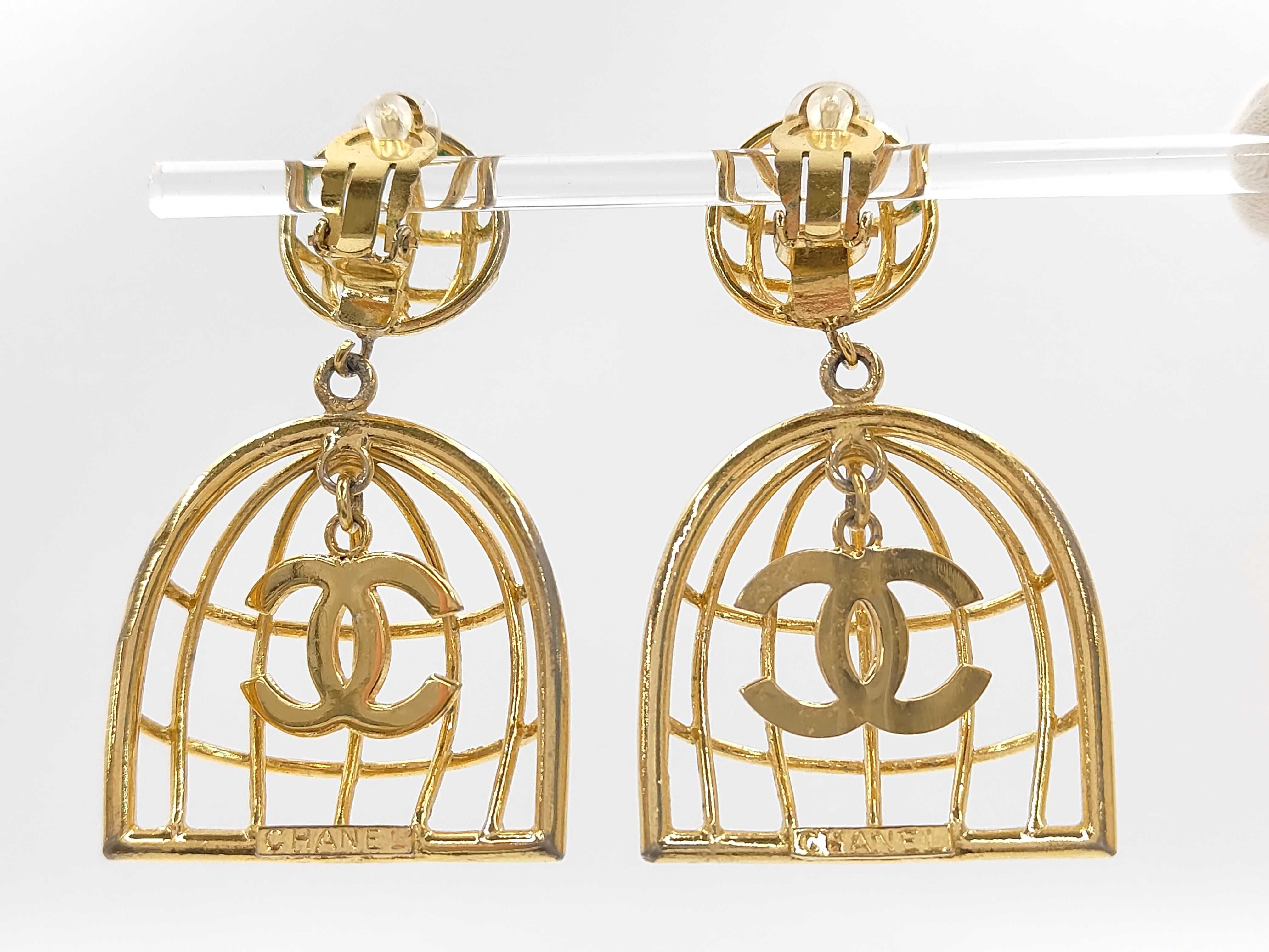 Coco Mark Birdcage Motif Earrings — view 2