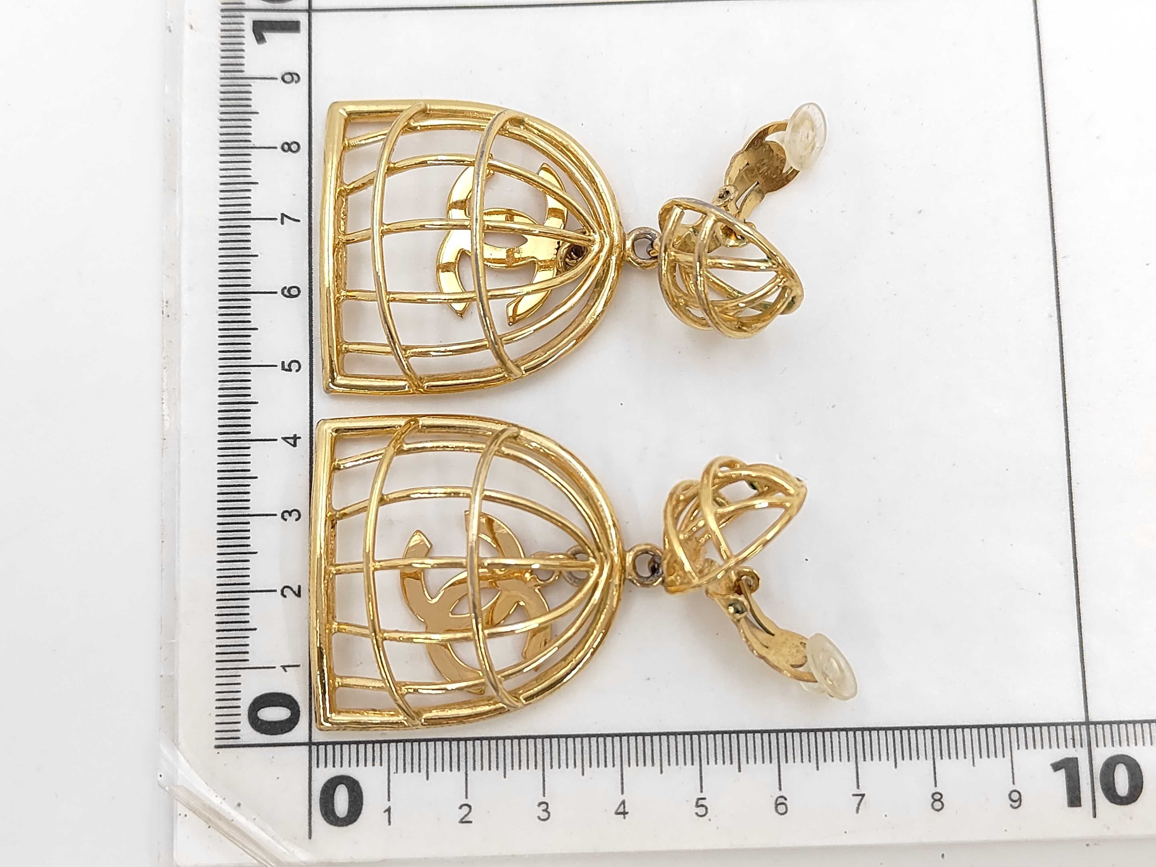 Coco Mark Birdcage Motif Earrings — view 7