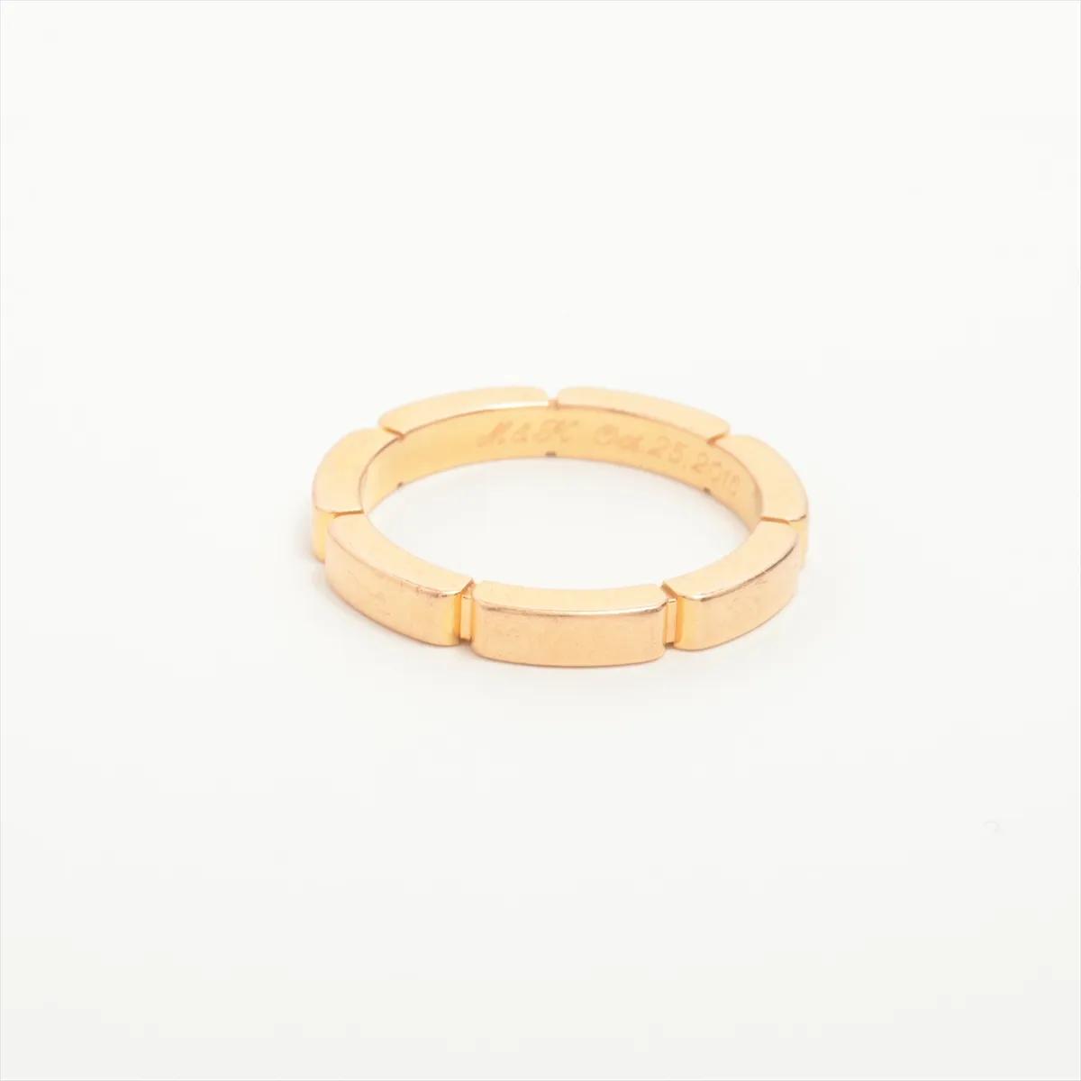 Maillon Panthère Ring, 750 (PG), 3.9g, Size 50, Initials QRD541, Dents — view 2