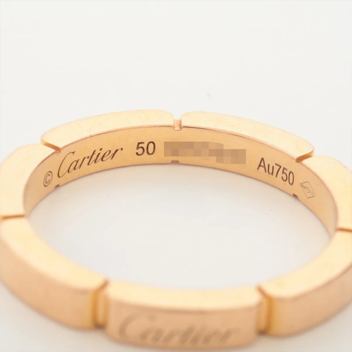 Maillon Panthère Ring, 750 (PG), 3.9g, Size 50, Initials QRD541, Dents — view 3