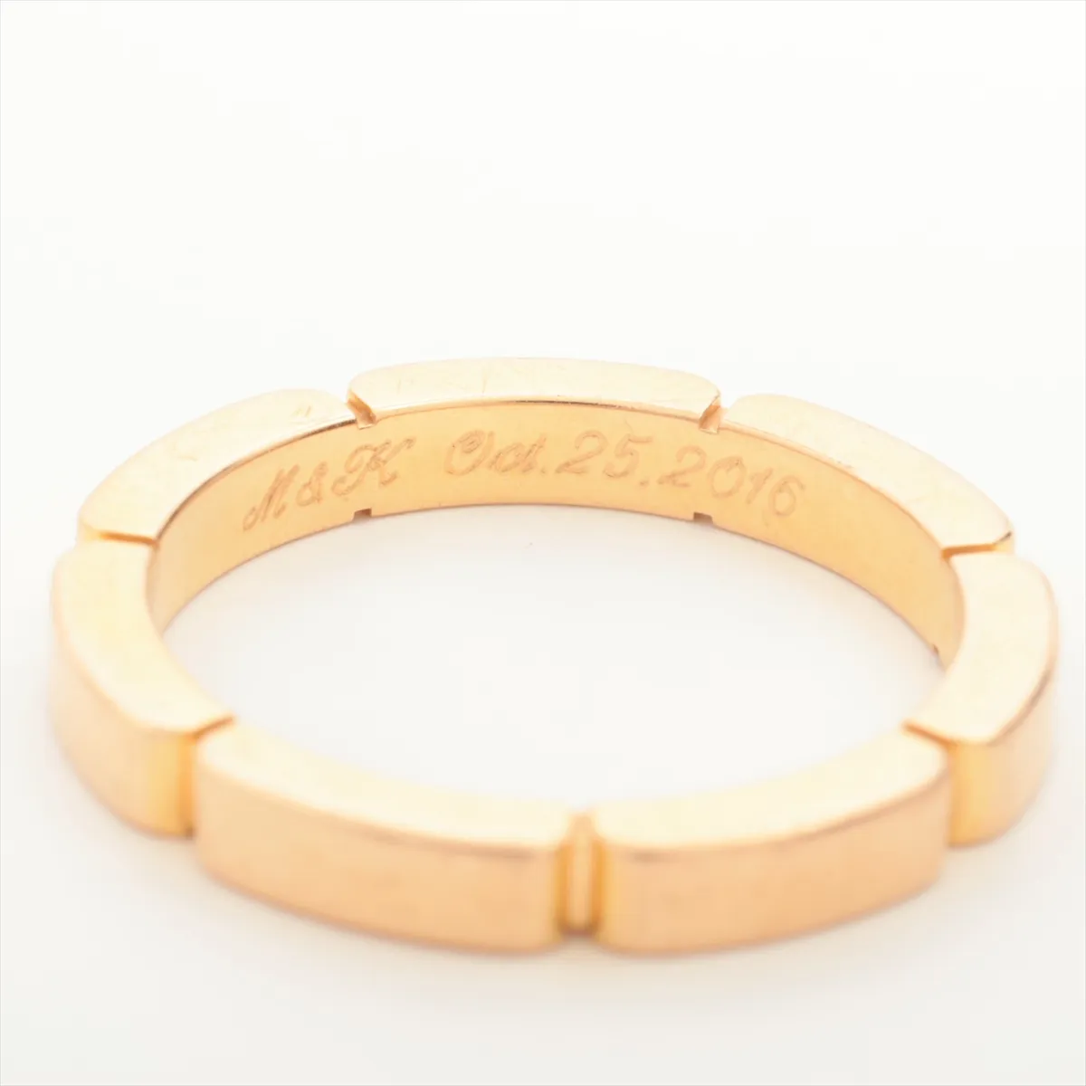 Maillon Panthère Ring, 750 (PG), 3.9g, Size 50, Initials QRD541, Dents — view 4