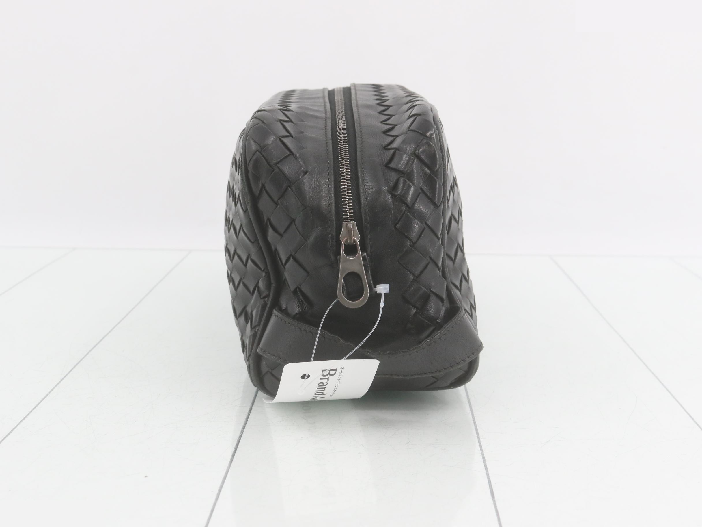 Intrecciato Second Bag, Black — view 4