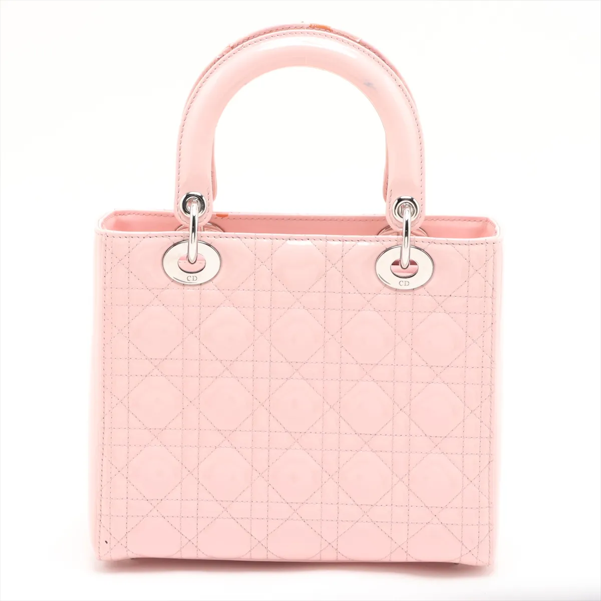 Cannage Lady Dior Patent Leather 2-Way Handbag Pink — view 2