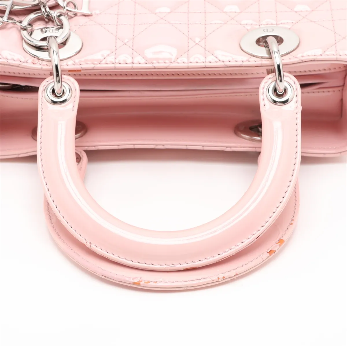 Cannage Lady Dior Patent Leather 2-Way Handbag Pink — view 5