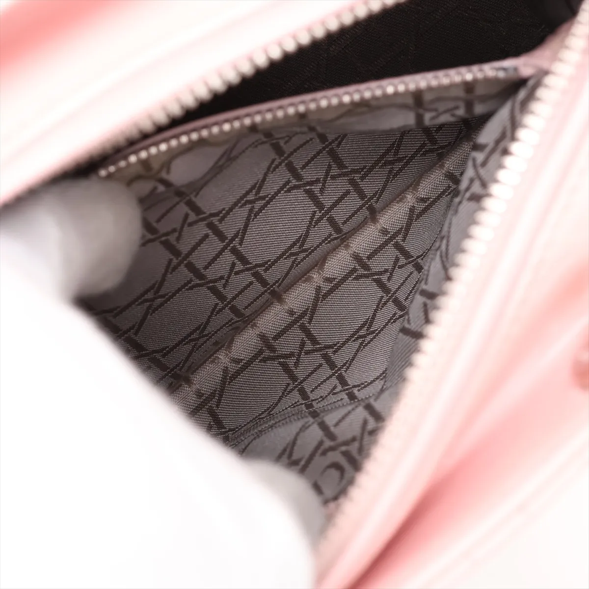 Cannage Lady Dior Patent Leather 2-Way Handbag Pink — view 9