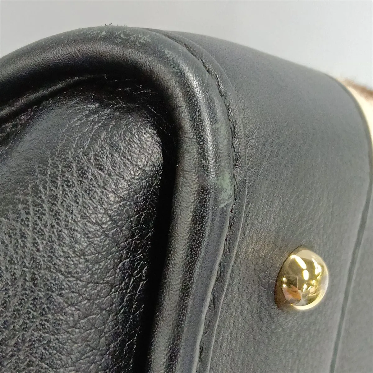 Amazona 28 Calf Hair x Leather Handbag, Black x Beige x Brown — view 13