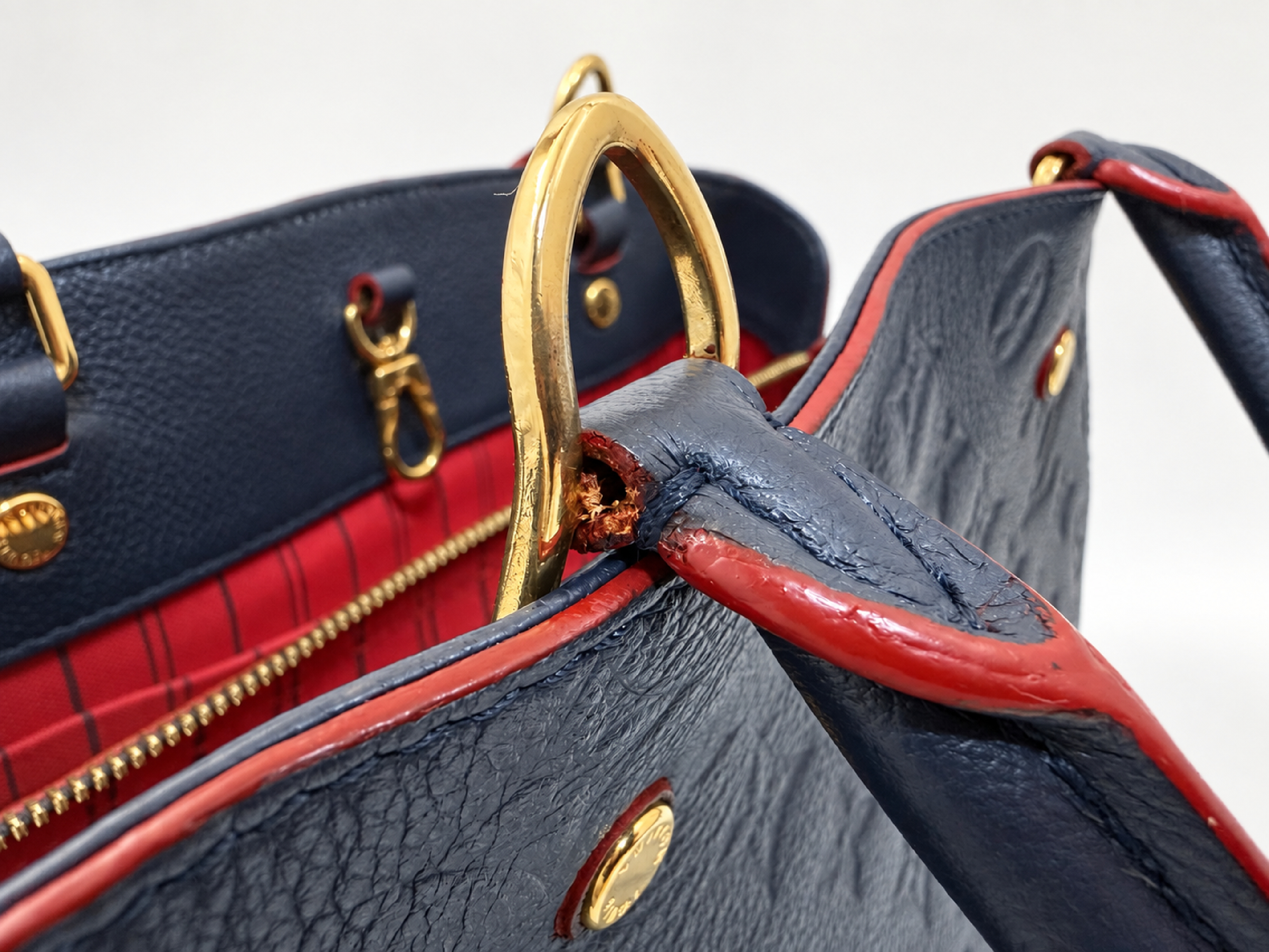 Monogram Empreinte Montaigne Navy MM M42746 2-Way Handbag — view 12
