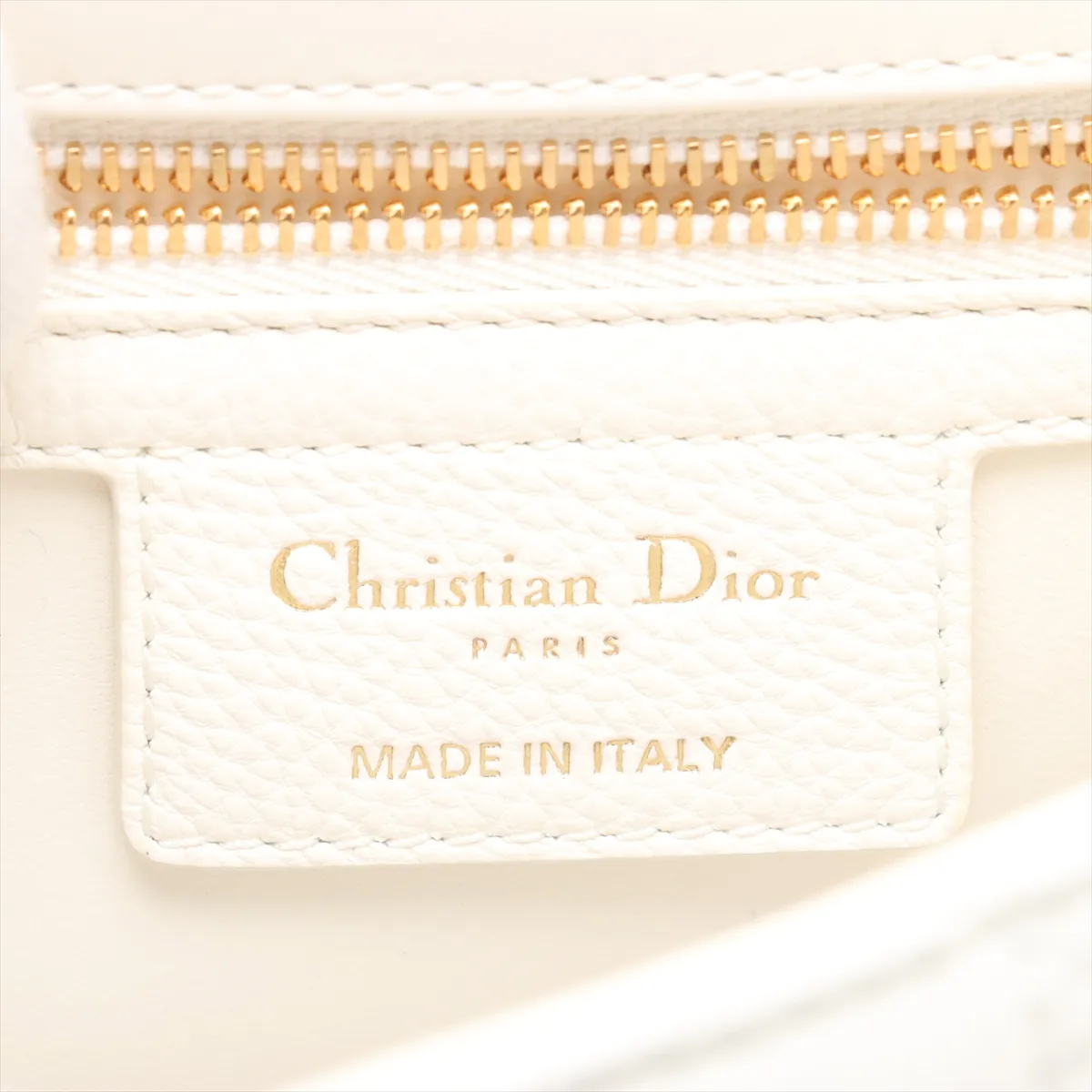 Cannage Caro Leather Chain Shoulder Bag, White — view 11