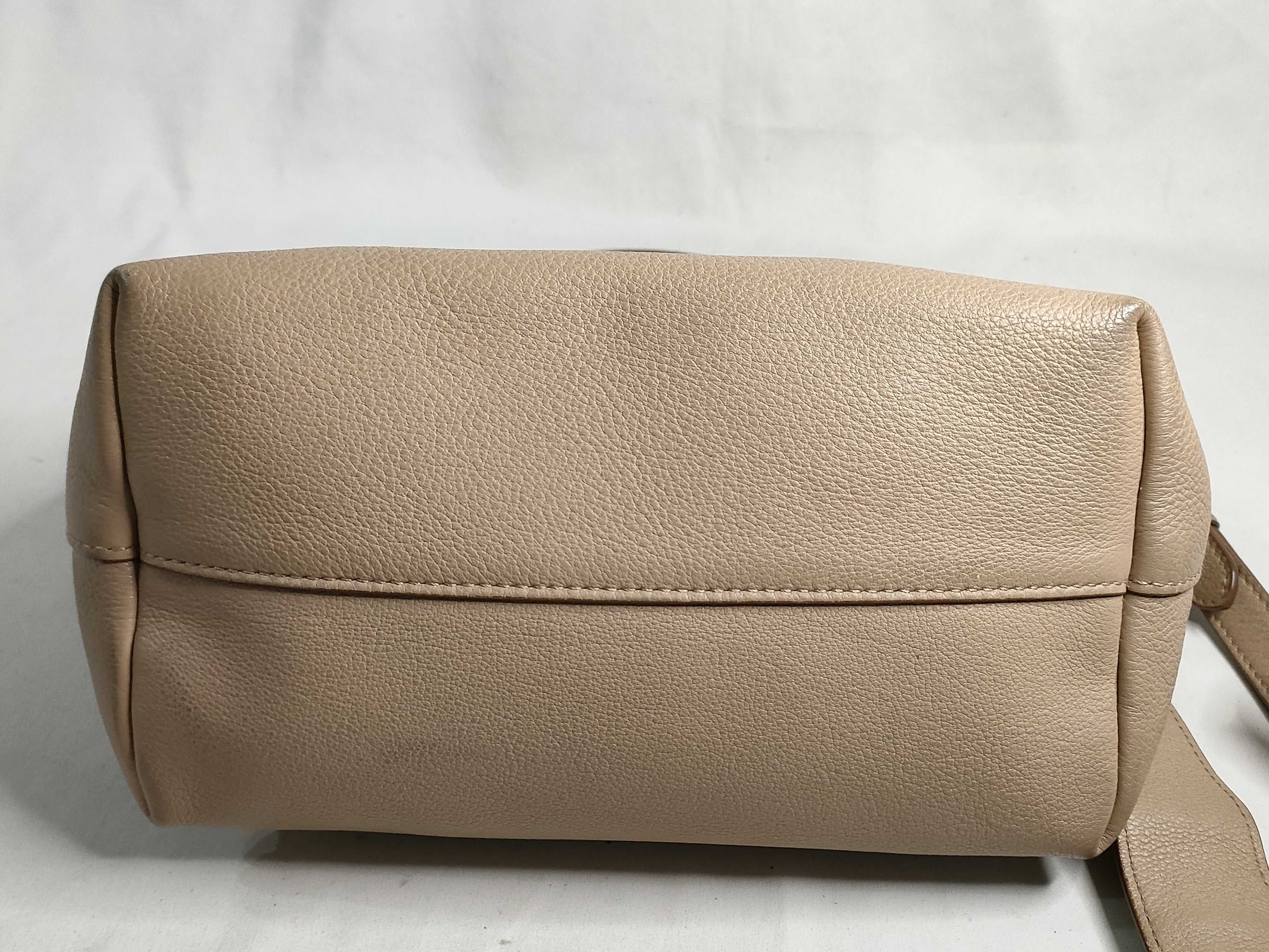 Vitello Daino Leather 2-Way Handbag, Beige, 1BA111 (Handbag) — view 8