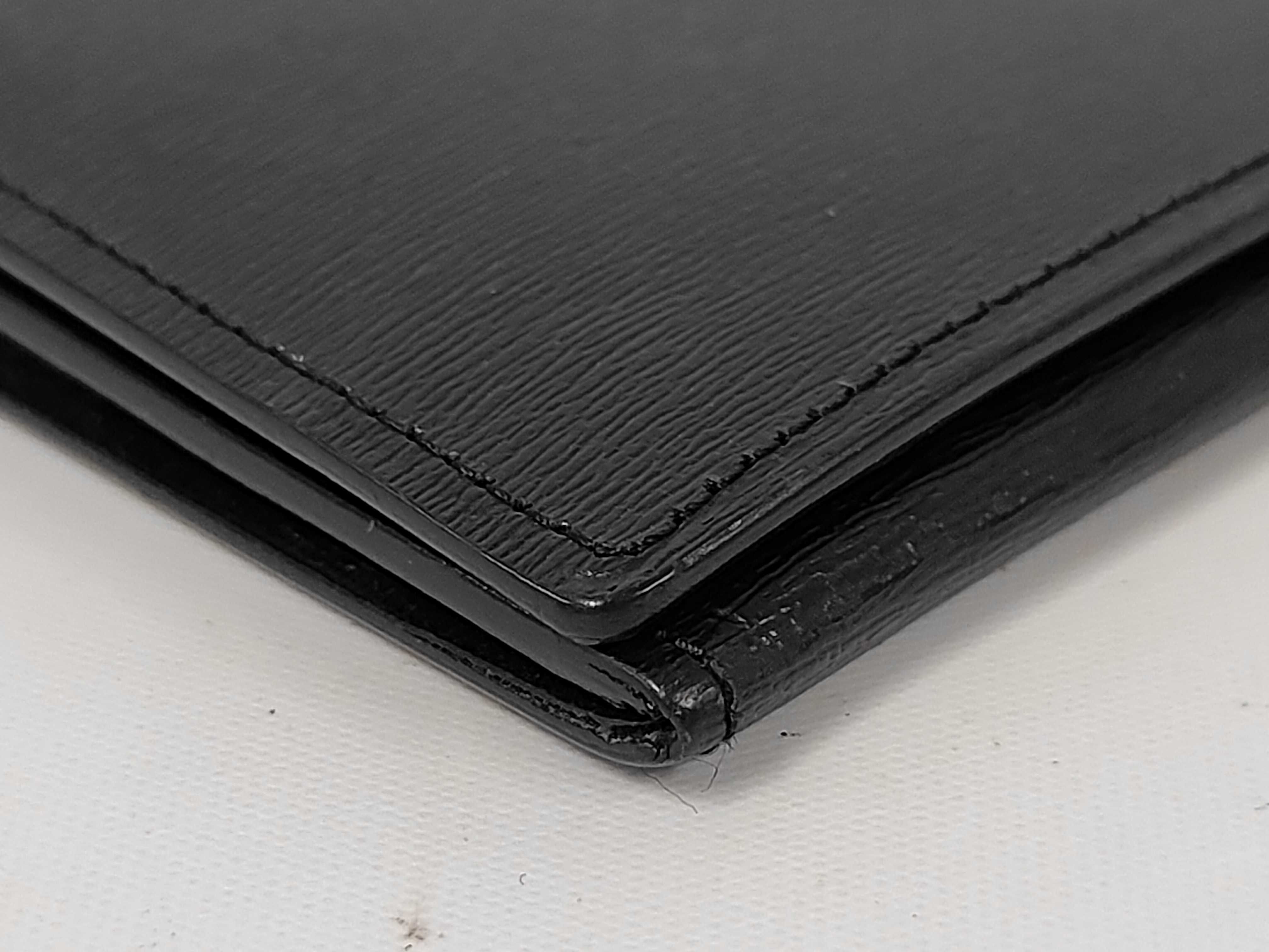 Leather Long Wallet Black Wallet — view 3