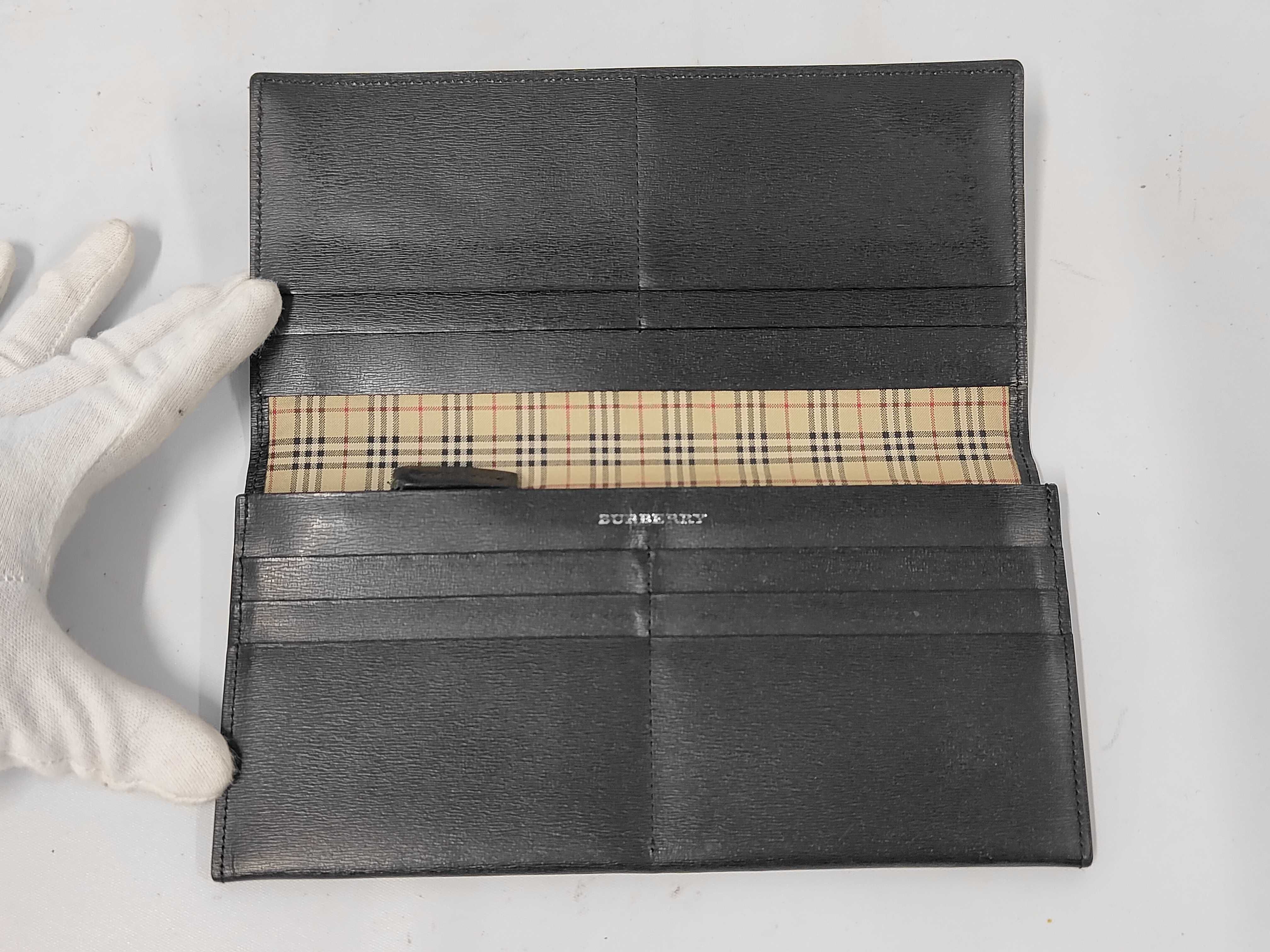 Leather Long Wallet Black Wallet — view 7