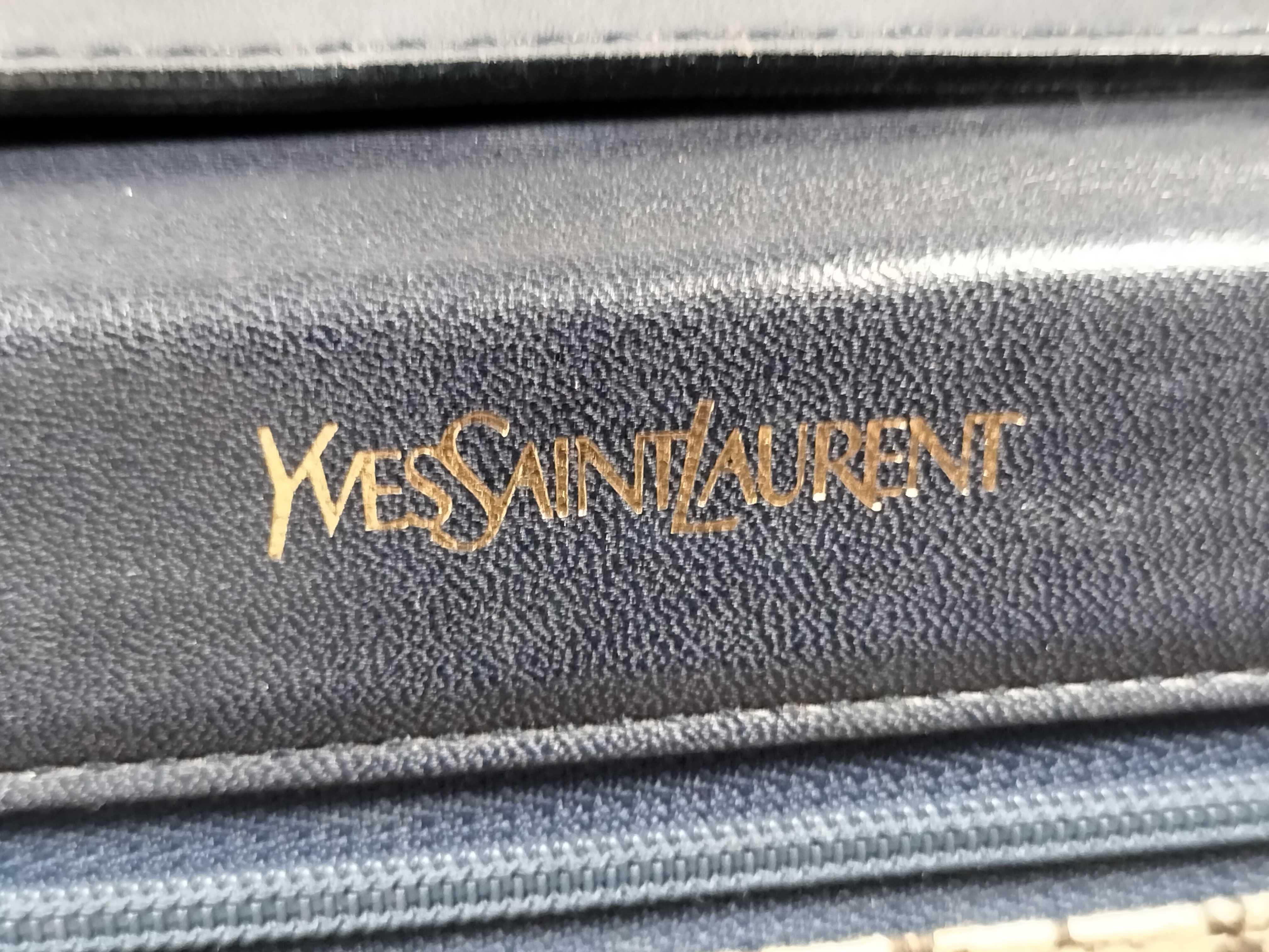 Leather YSL Logo Shoulder Bag — view 12