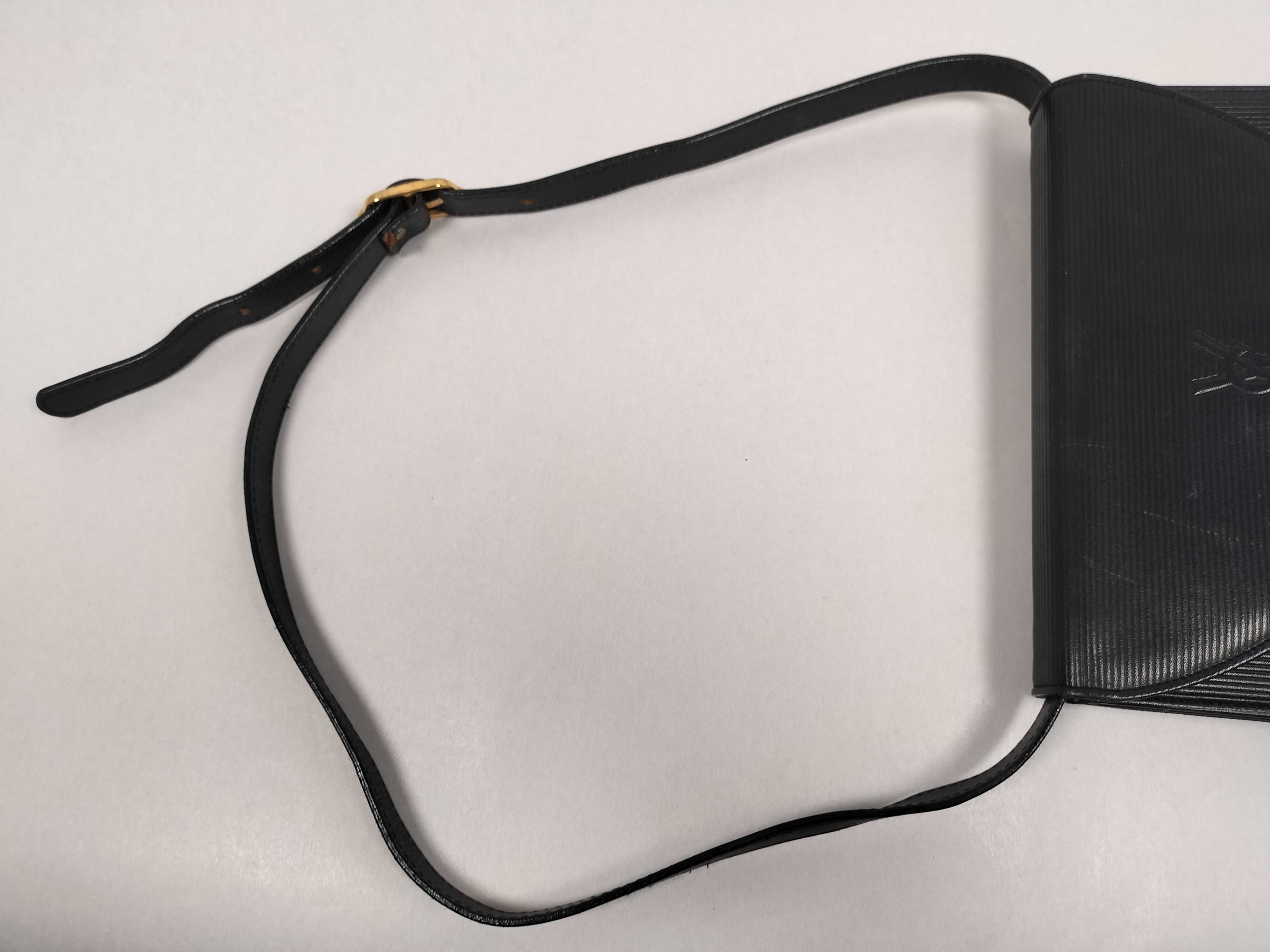 Leather YSL Logo Shoulder Bag — view 3