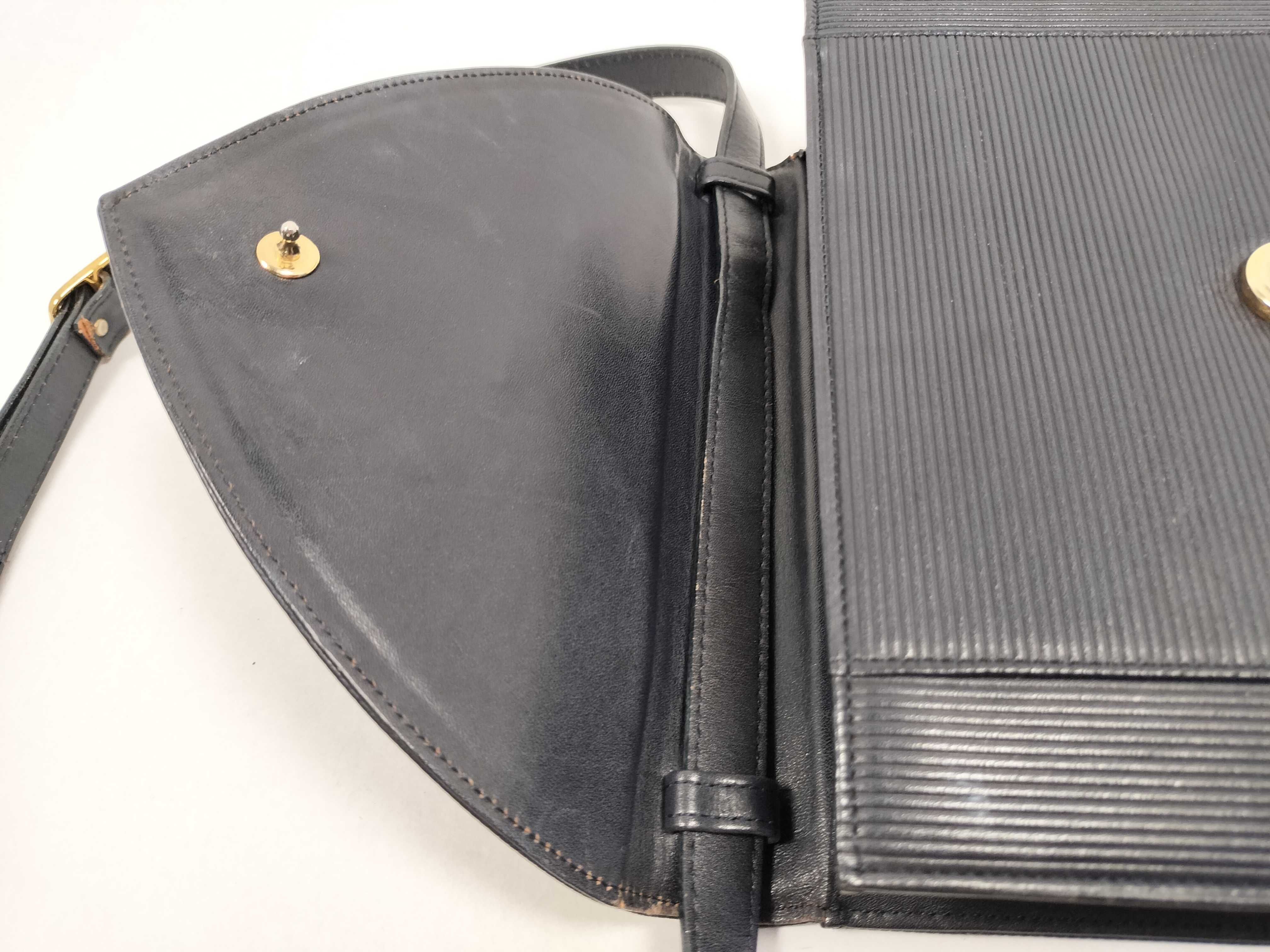 Leather YSL Logo Shoulder Bag — view 8