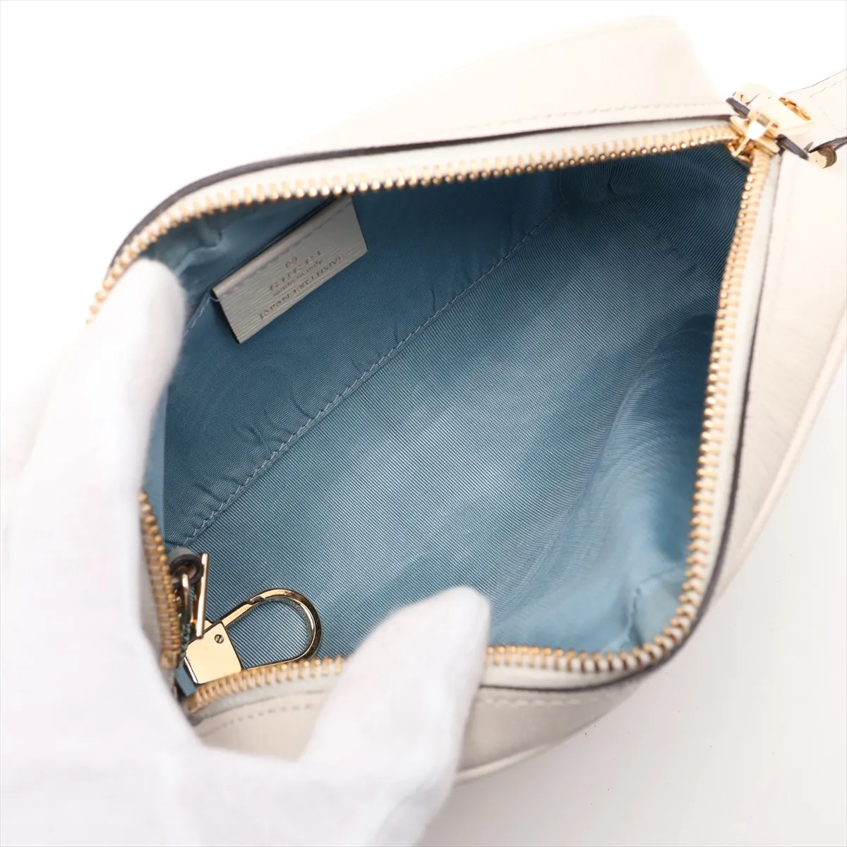 GG Supreme Ophidia PVC x Leather Shoulder Bag, White x Green — view 6