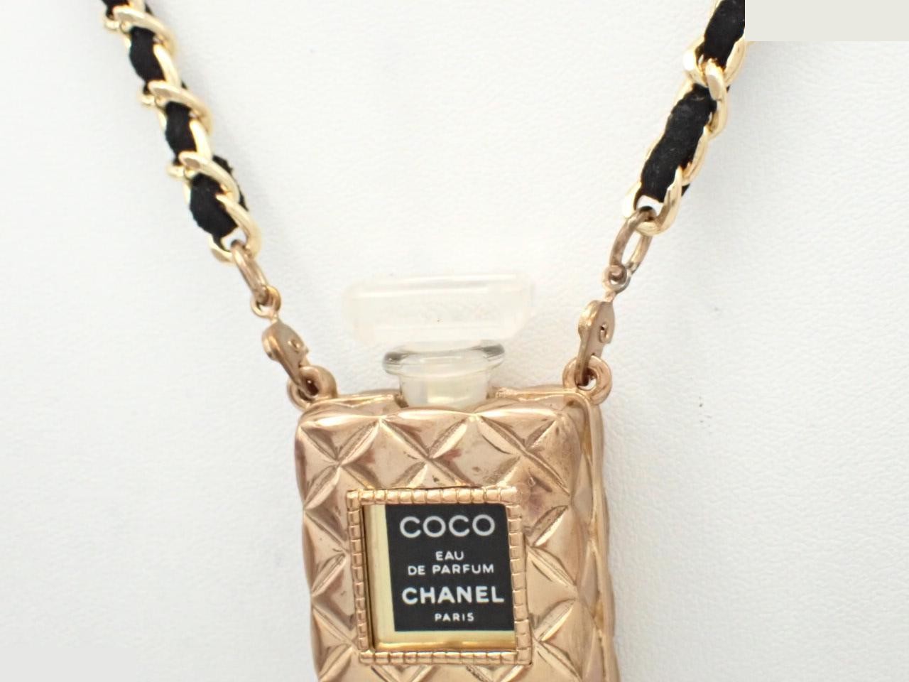 perfume bottle necklace, chain approximately 80cm — view 2