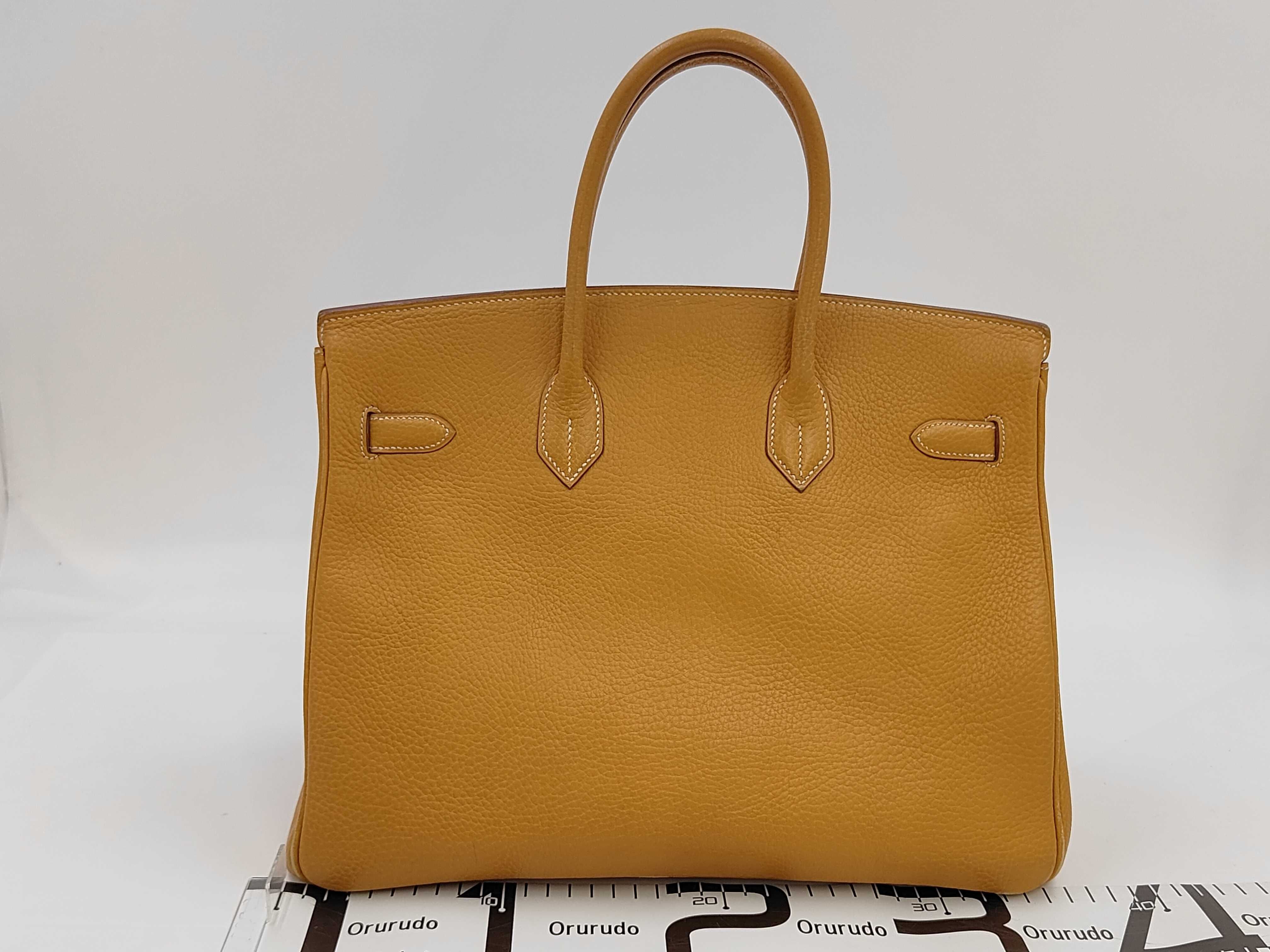Birkin 35 Retourne Ardennes Natural Gold Hardware Z Stamp Handbag — view 2