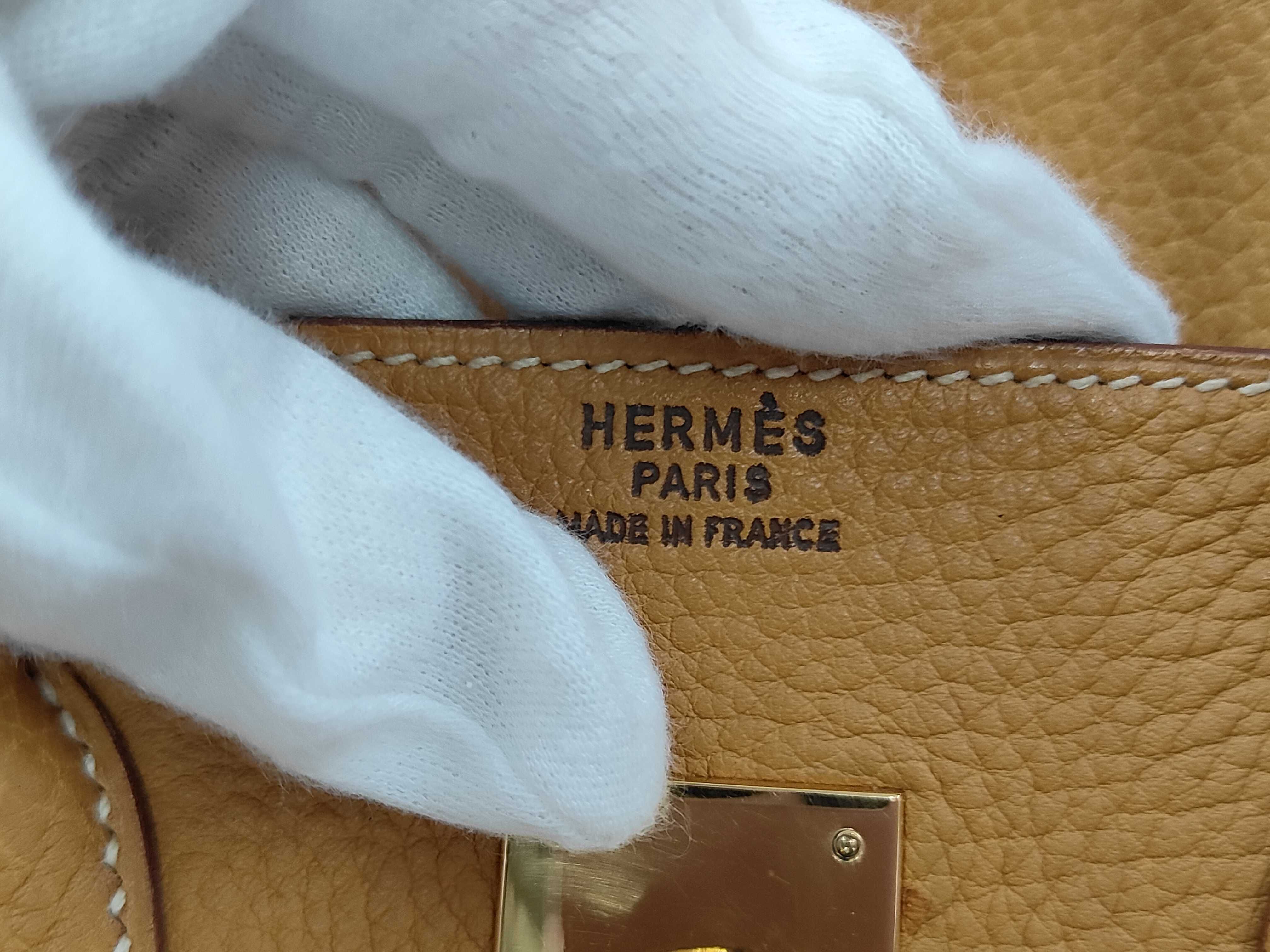 Birkin 35 Retourne Ardennes Natural Gold Hardware Z Stamp Handbag — view 11