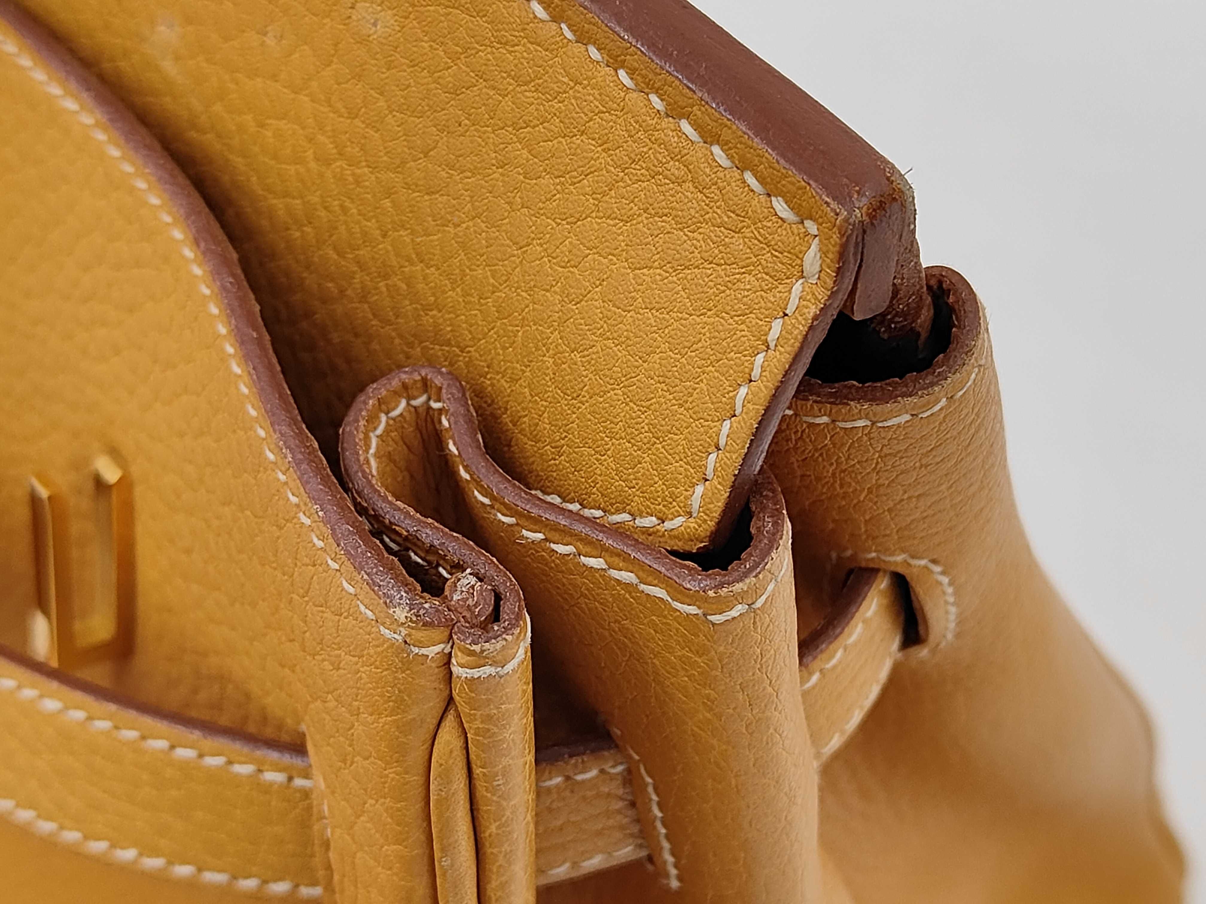 Birkin 35 Retourne Ardennes Natural Gold Hardware Z Stamp Handbag — view 14