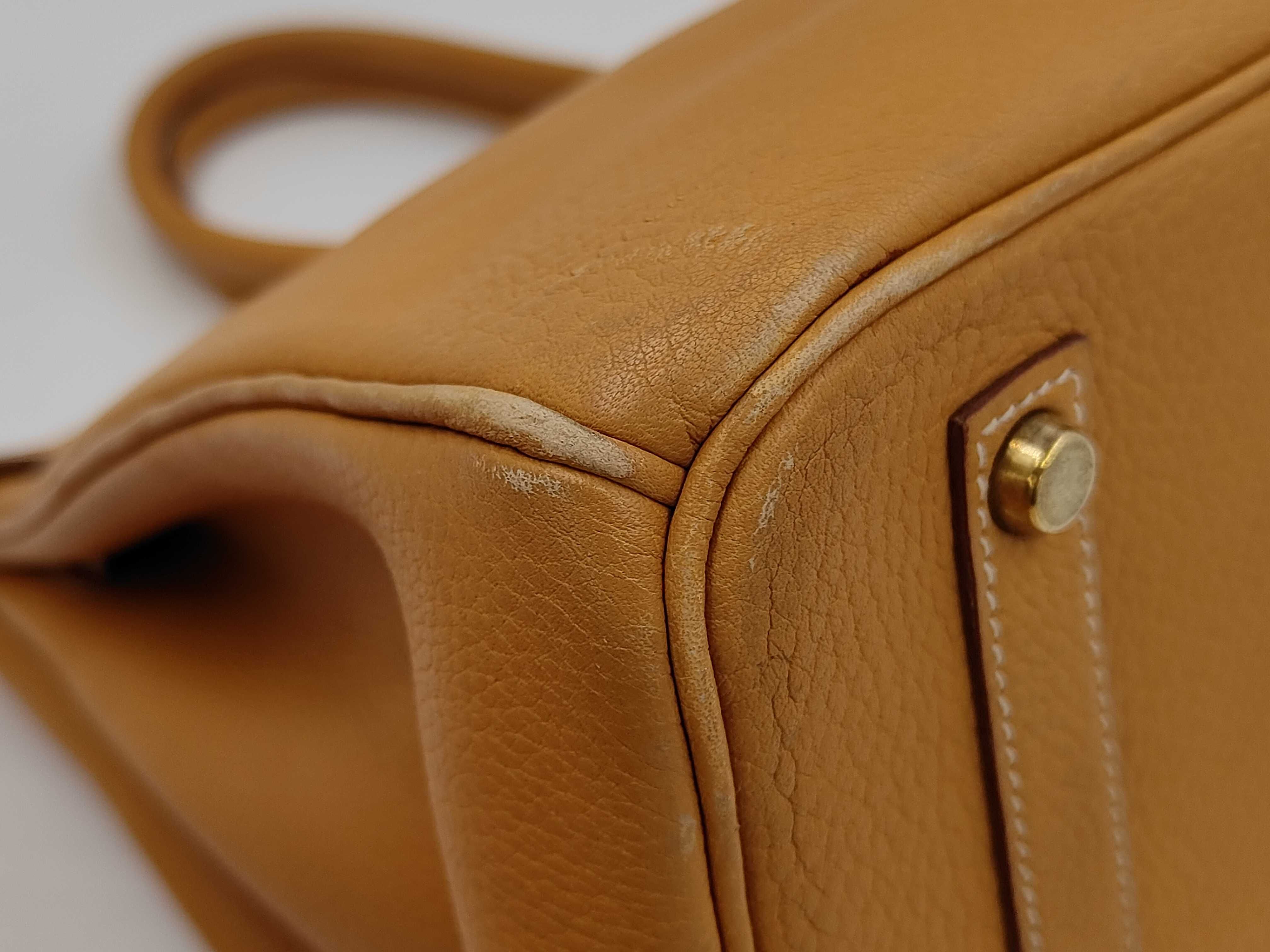 Birkin 35 Retourne Ardennes Natural Gold Hardware Z Stamp Handbag — view 3