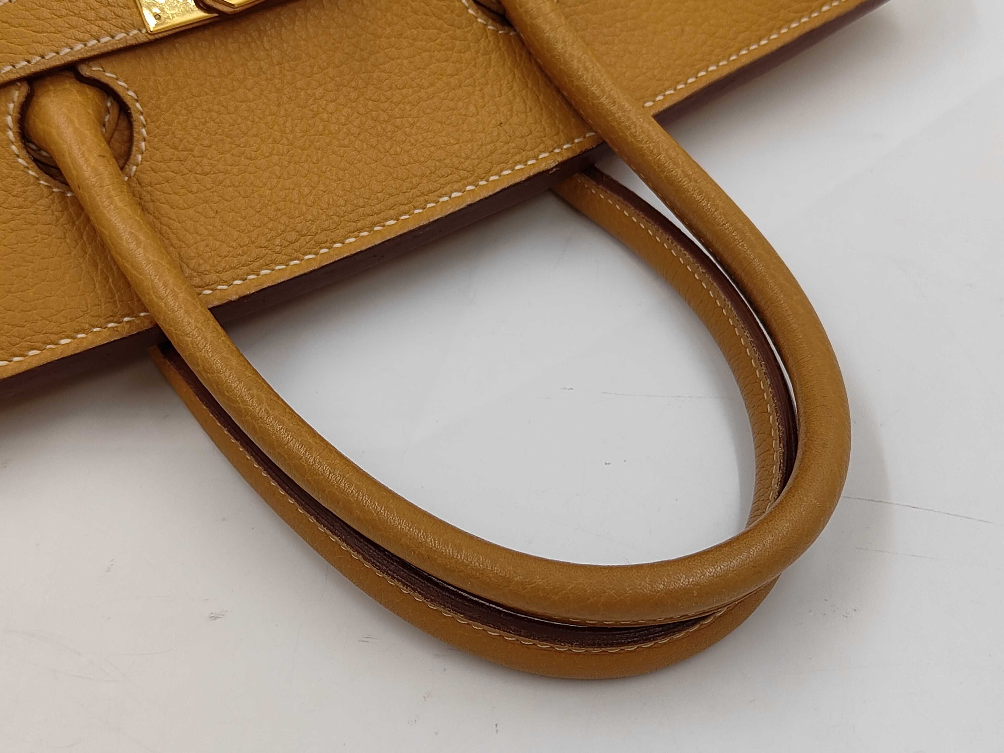 Birkin 35 Retourne Ardennes Natural Gold Hardware Z Stamp Handbag — view 5
