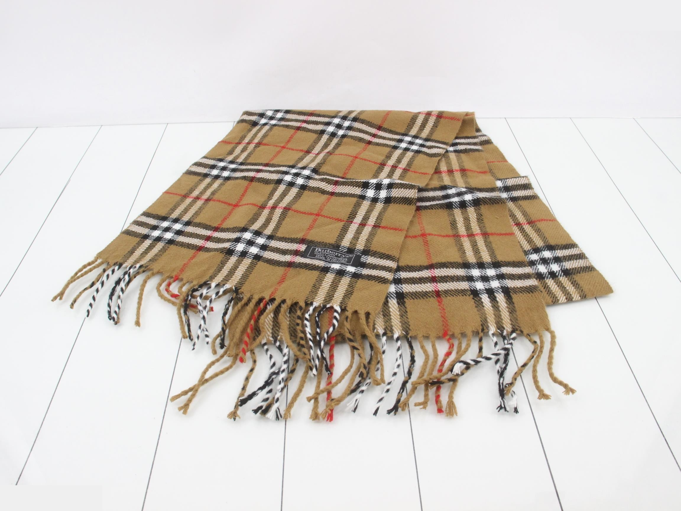 Nova Check Scarf, Beige — view 2