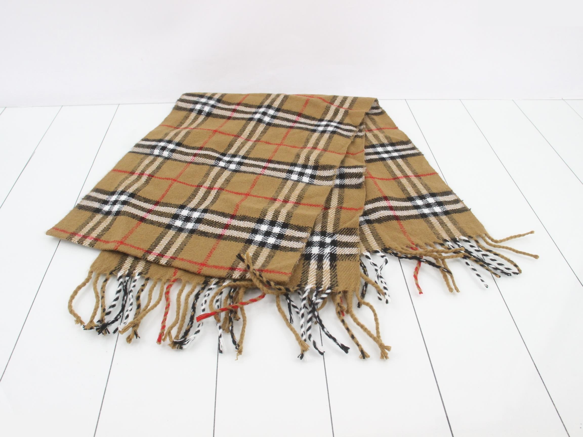 Nova Check Scarf, Beige — view 3