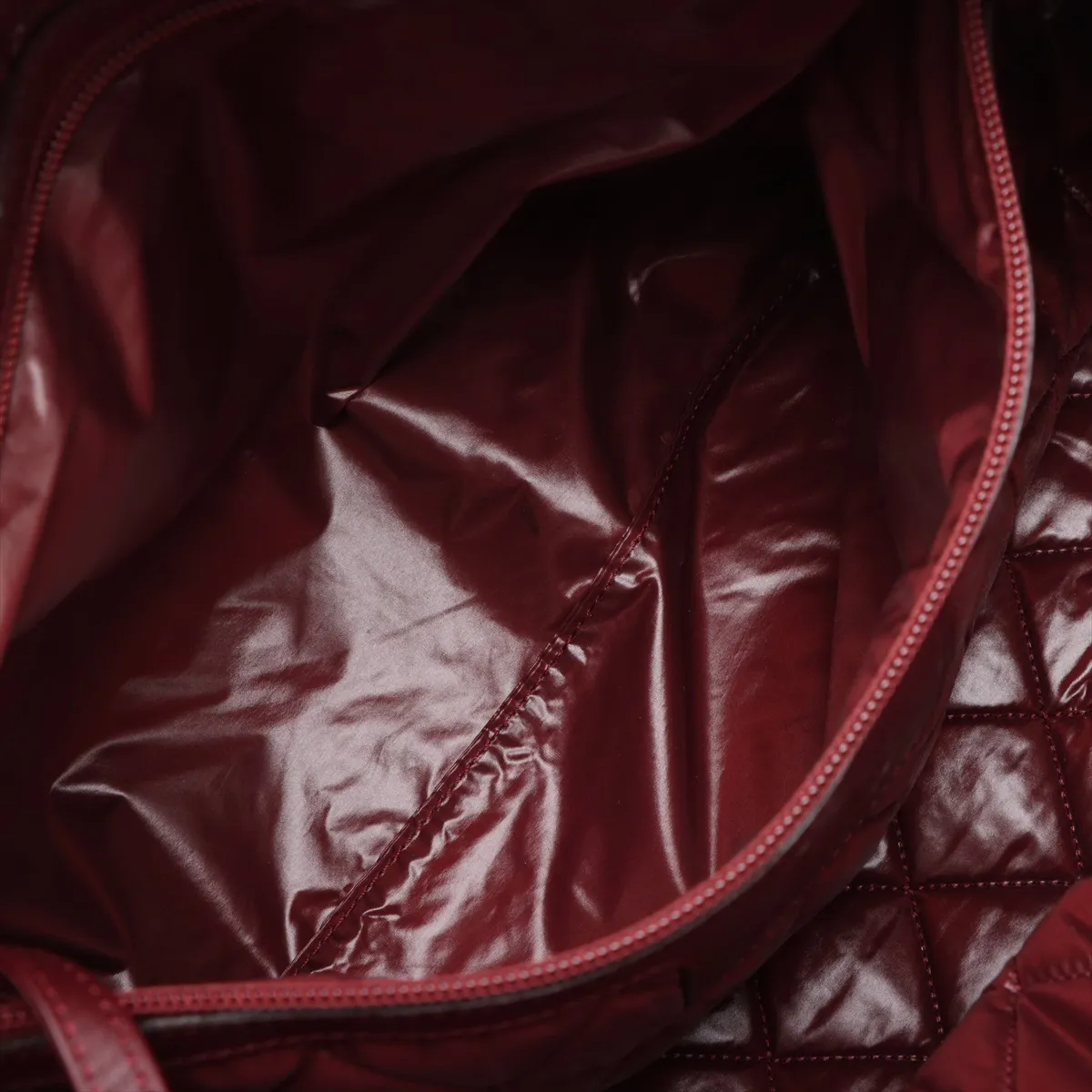 Coco Cocoon Nylon x Leather Tote Bag, Black with Silver Hardware, Item No. 12997257, Series 12 — view 8