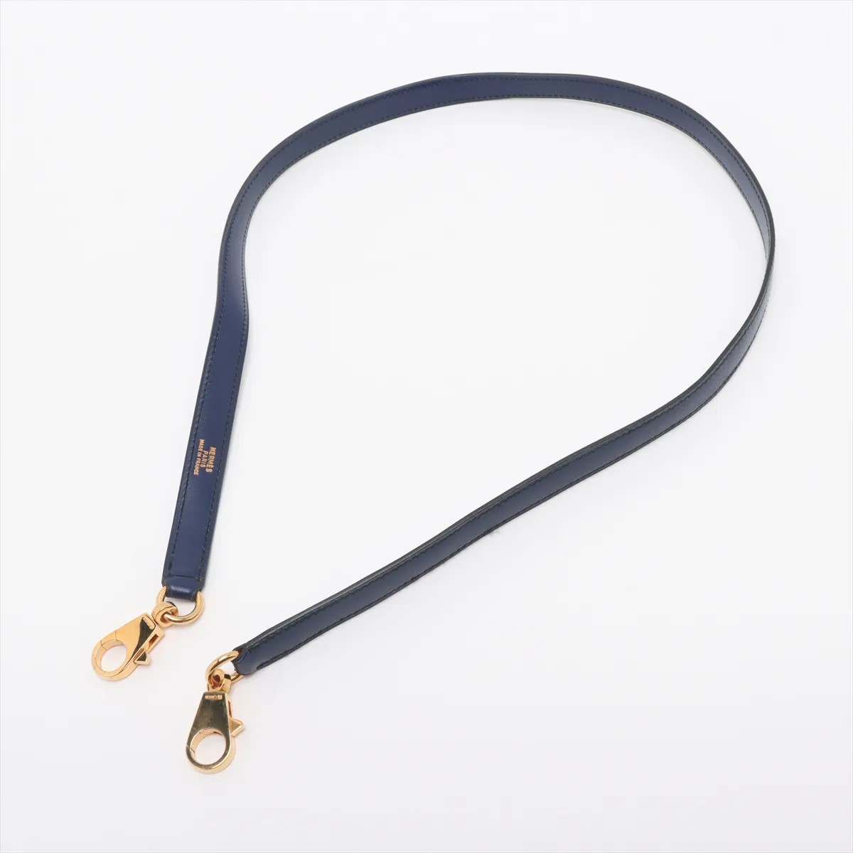 [Individually wrapped] Hermes Kelly 32 Serie Box Calf Black x Blue Saphir Gold Hardware U:1991 — view 7