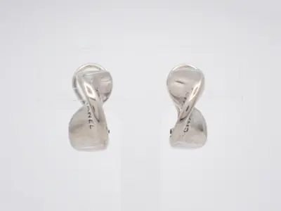 earrings, 925 sterling silver, 14.4g, twisted design, 2cm in height.