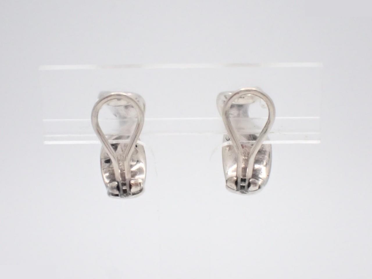 earrings, 925 sterling silver, 14.4g, twisted design, 2cm in height. — view 2