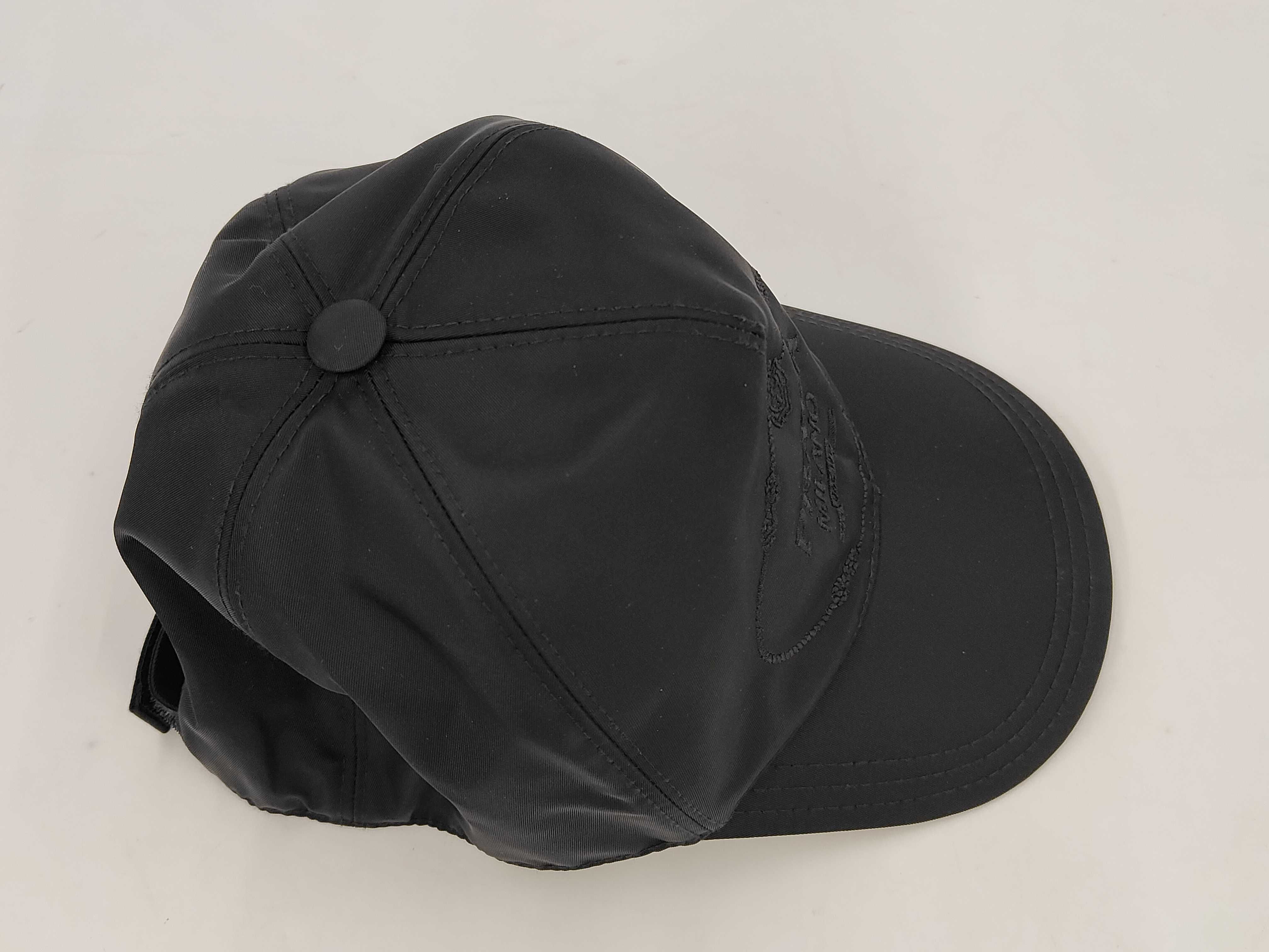 Nylon Logo Baseball Cap, Black, Other Accessories — view 6
