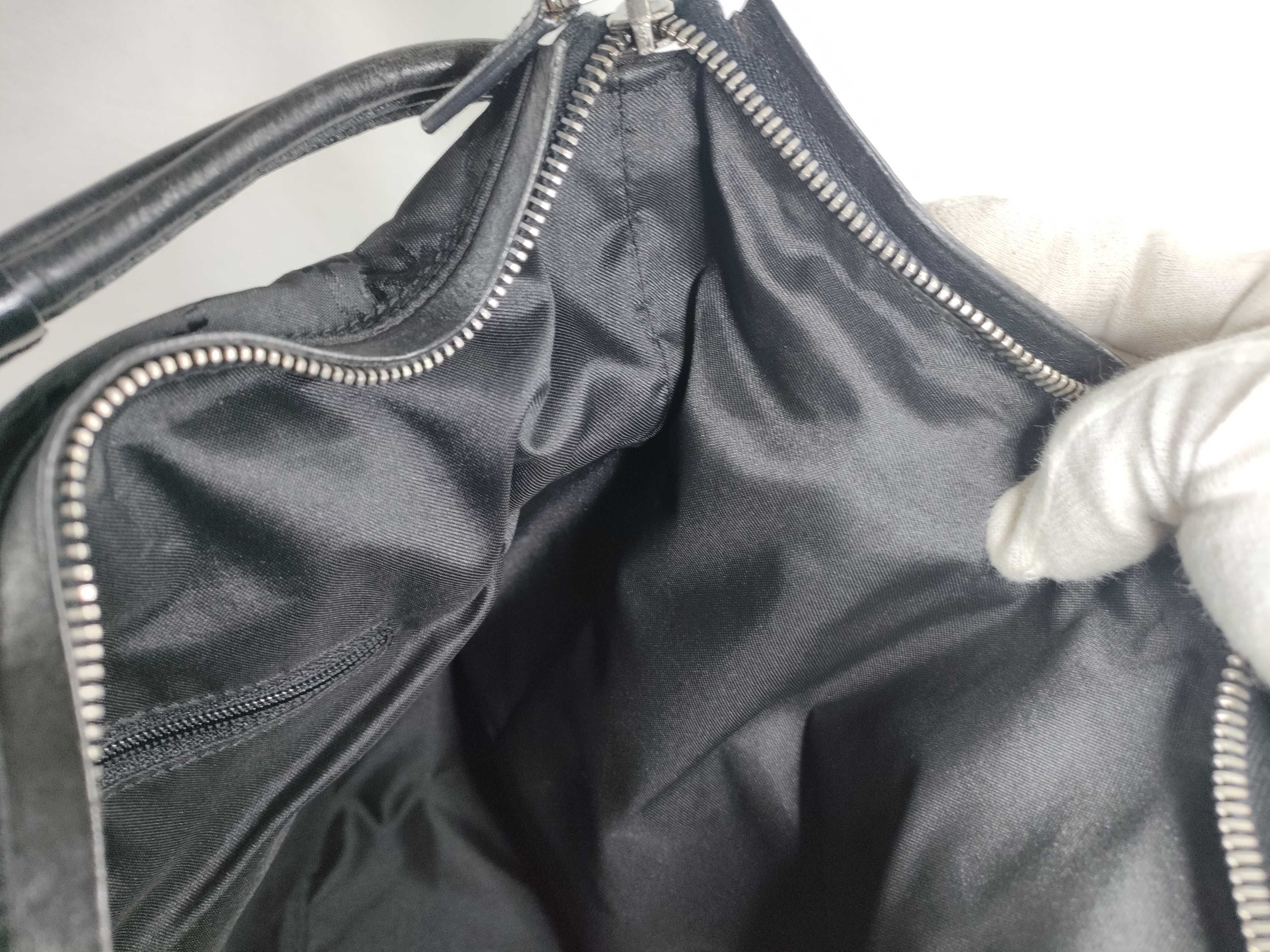 Shoulder Bag, Gucci One-Shoulder Bag, Handbag, GG Nylon, Half-Moon, Black Shoulder Bag — view 11
