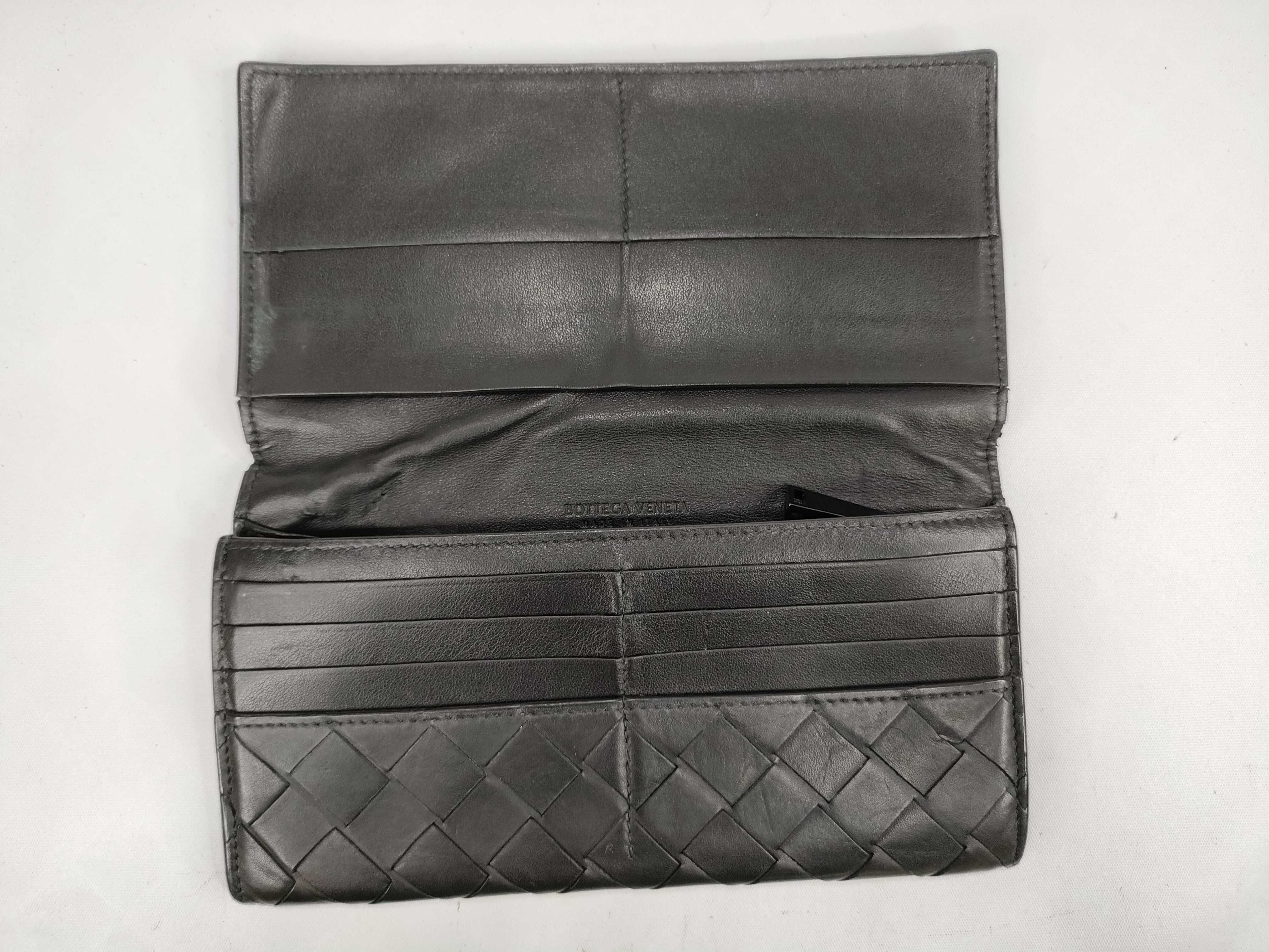 Intrecciato Bottega Veneta Intrecciato Leather Long Wallet with Coin Case Wallet — view 11