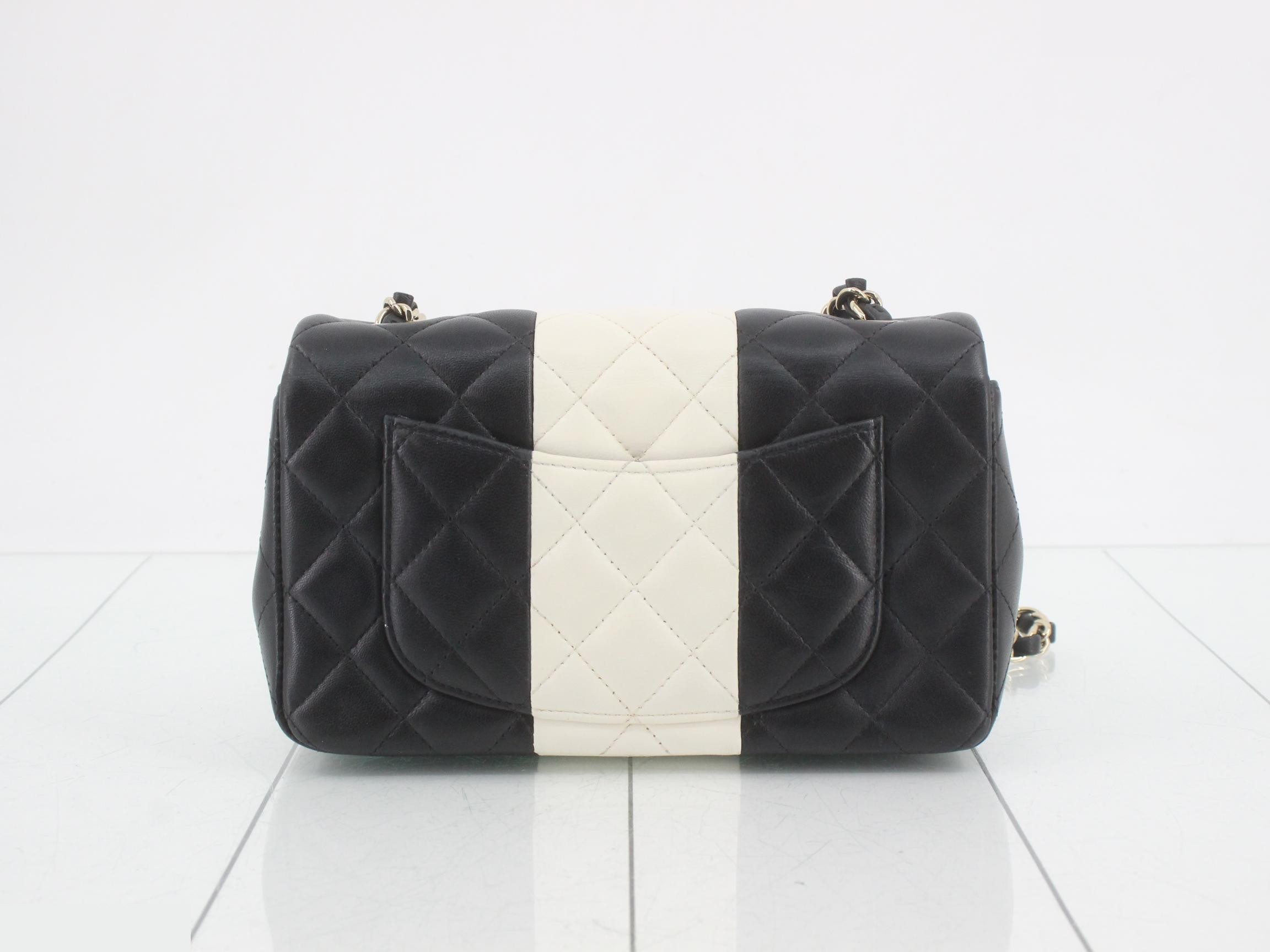 Bicolor Mini Matelassé Chain Shoulder Bag — view 2