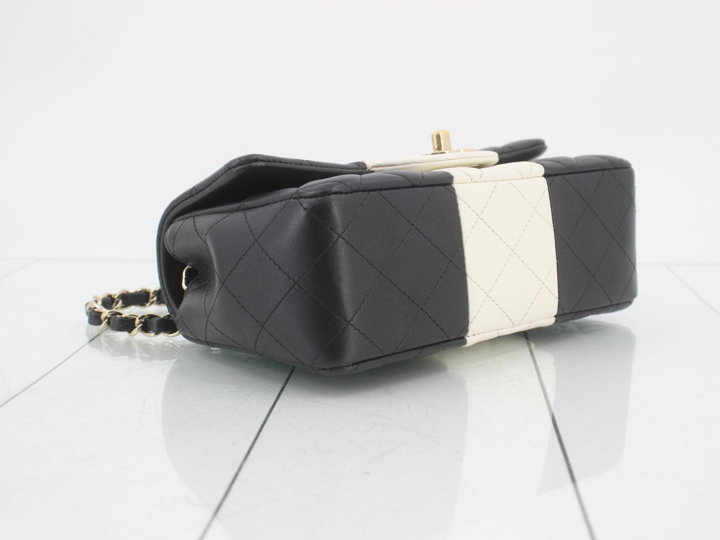 Bicolor Mini Matelassé Chain Shoulder Bag — view 5