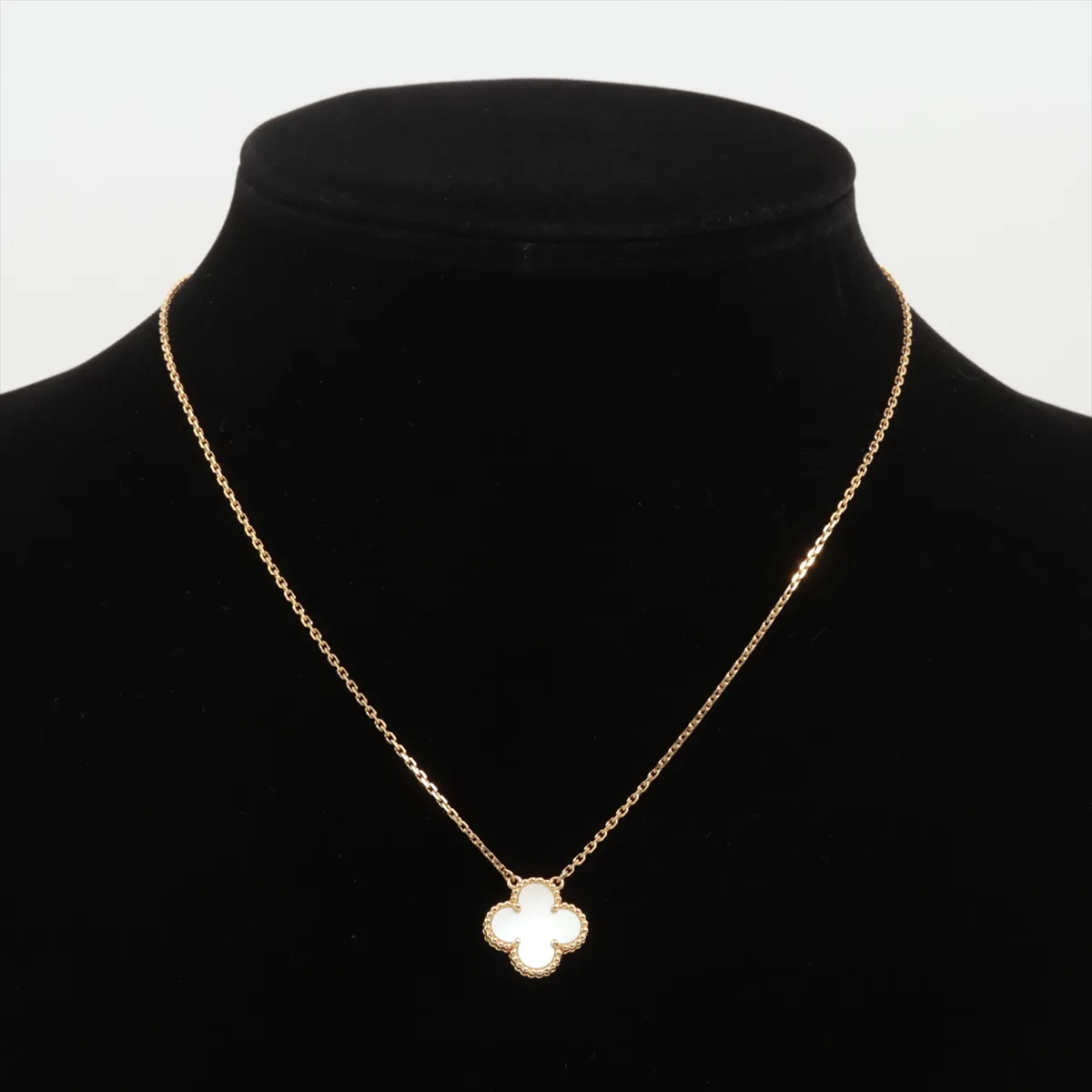 Vintage Alhambra Shell Necklace 750(YG) 5.3g JA613974 Shell — view 5