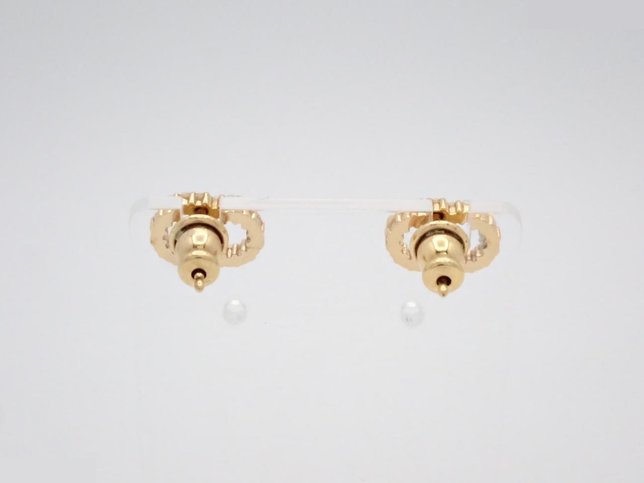 CD logo pearl earrings GP — view 2