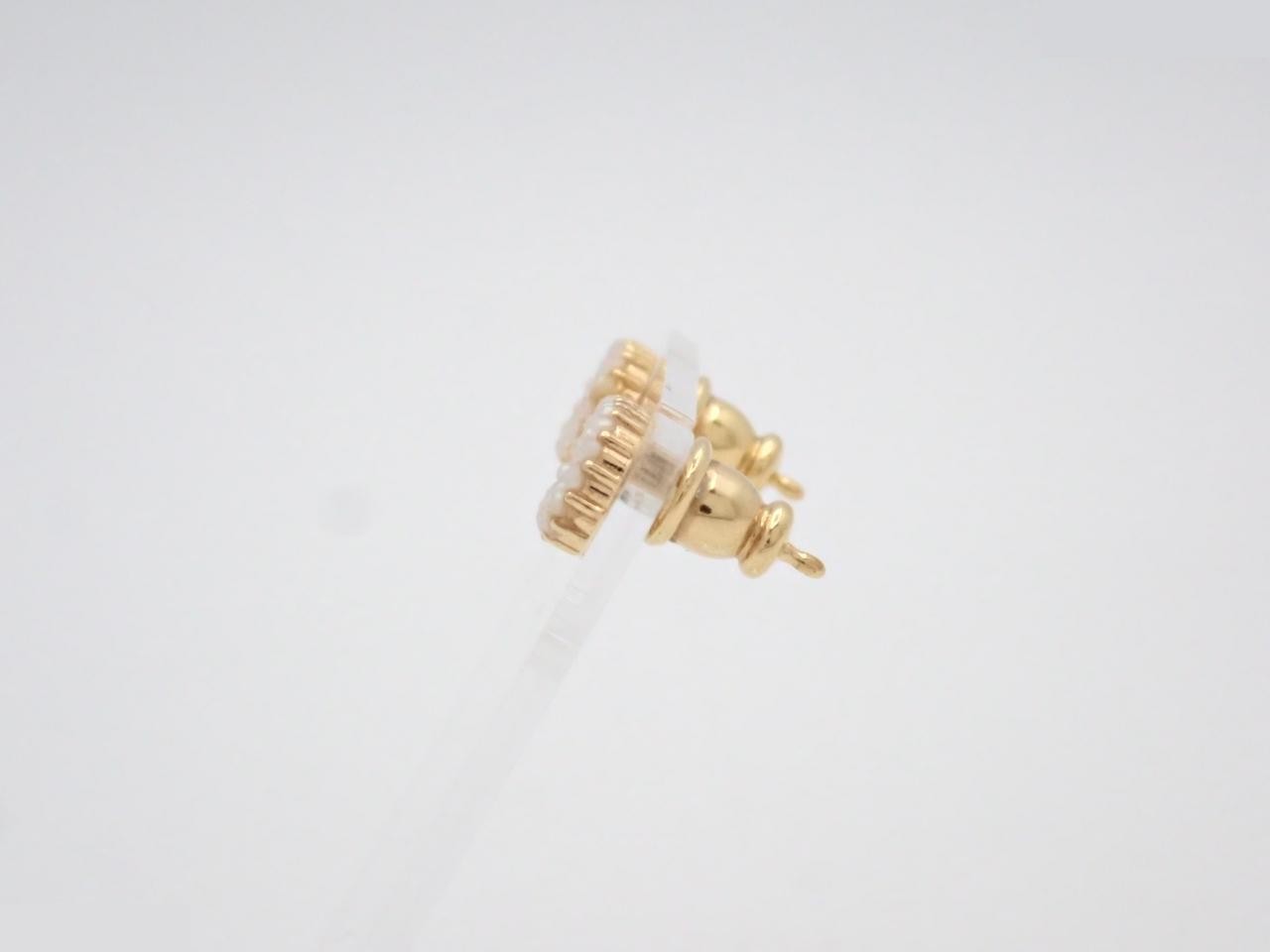 CD logo pearl earrings GP — view 3