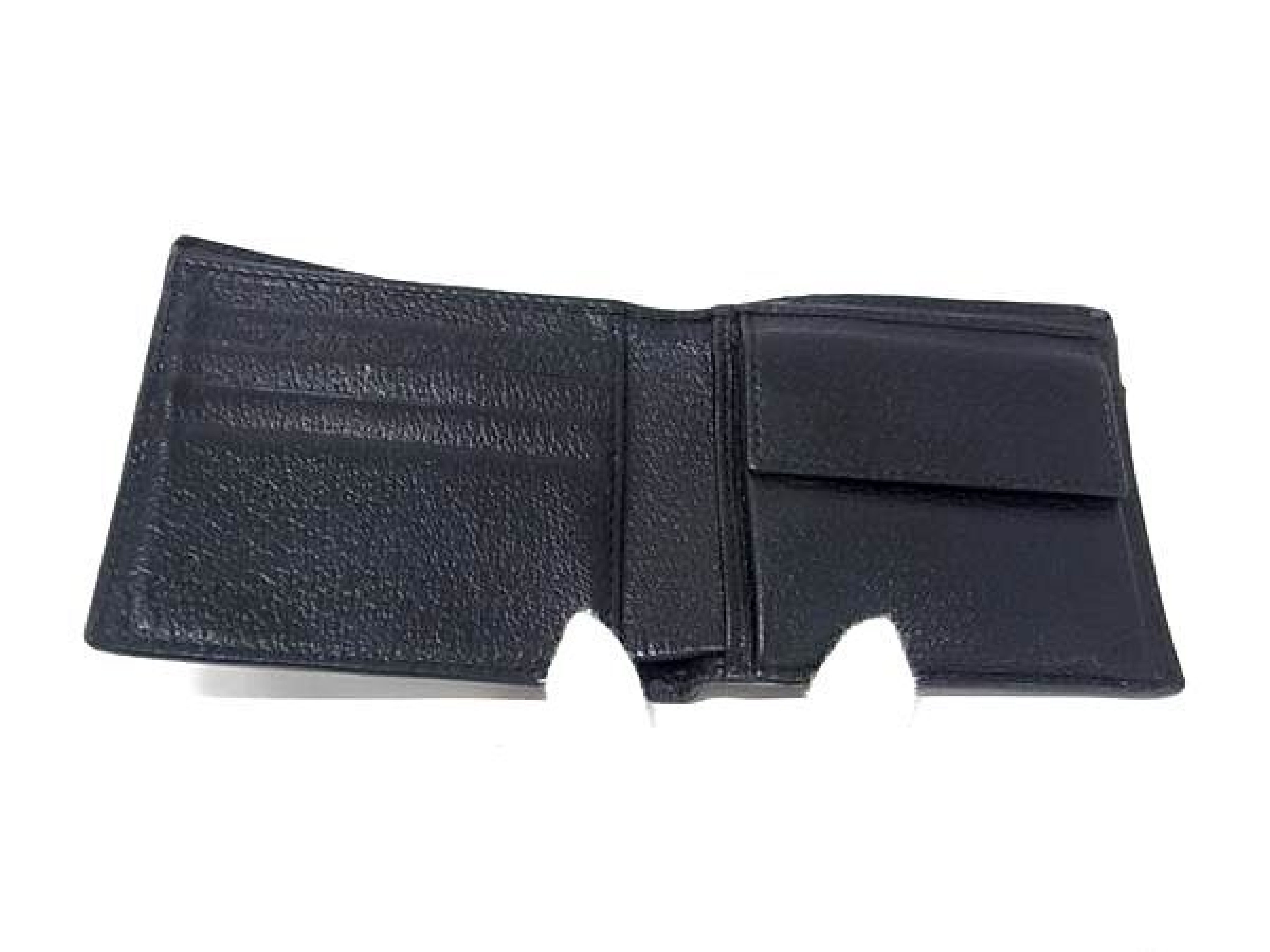 495053 Bee & Star Leather Bi-fold Wallet, Coin Purse, Bill Compartment, Card Slots, Black/Gold Tone, FZ5222 — view 3