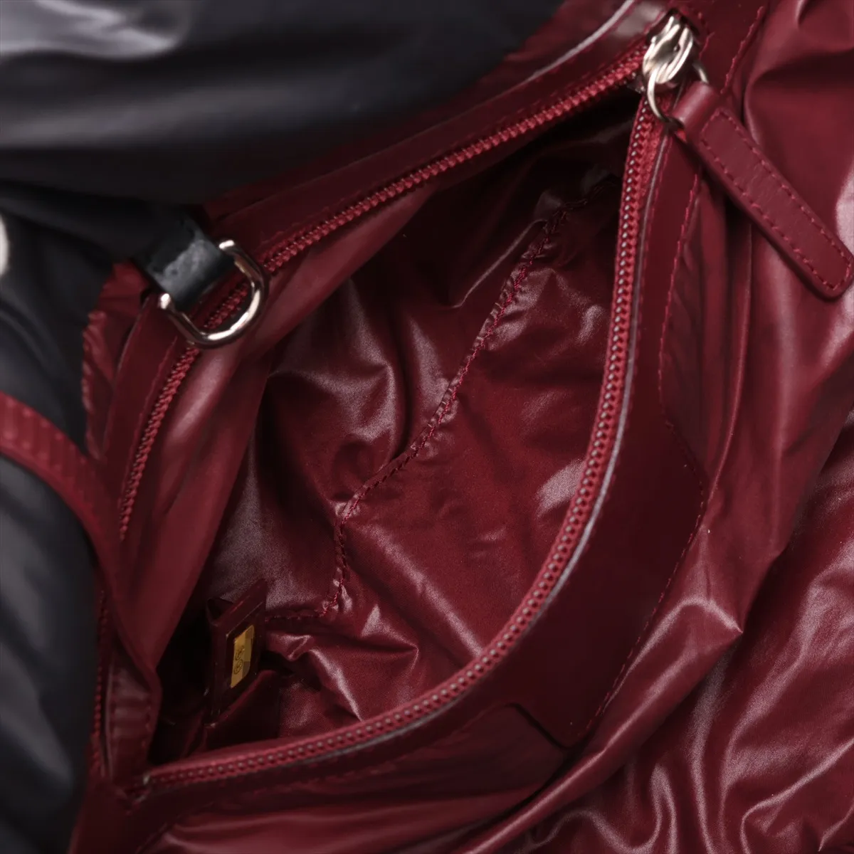 Coco Cocoon Nylon Tote Bag, Black with Silver Hardware, Item No. 18251263, Series No. 18 — view 8