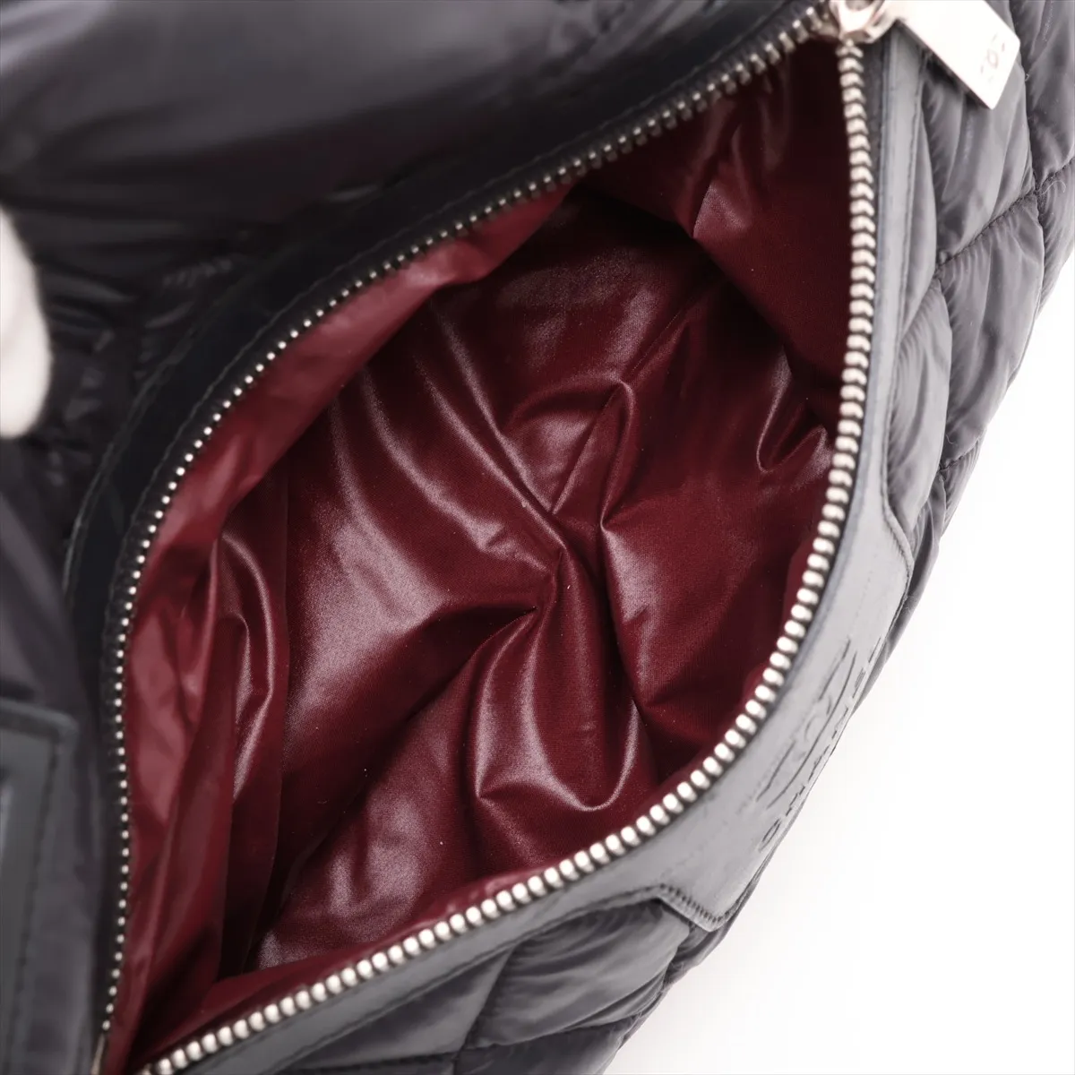Coco Cocoon Nylon Tote Bag, Black with Silver Hardware, Item No. 18251263, Series No. 18 — view 9