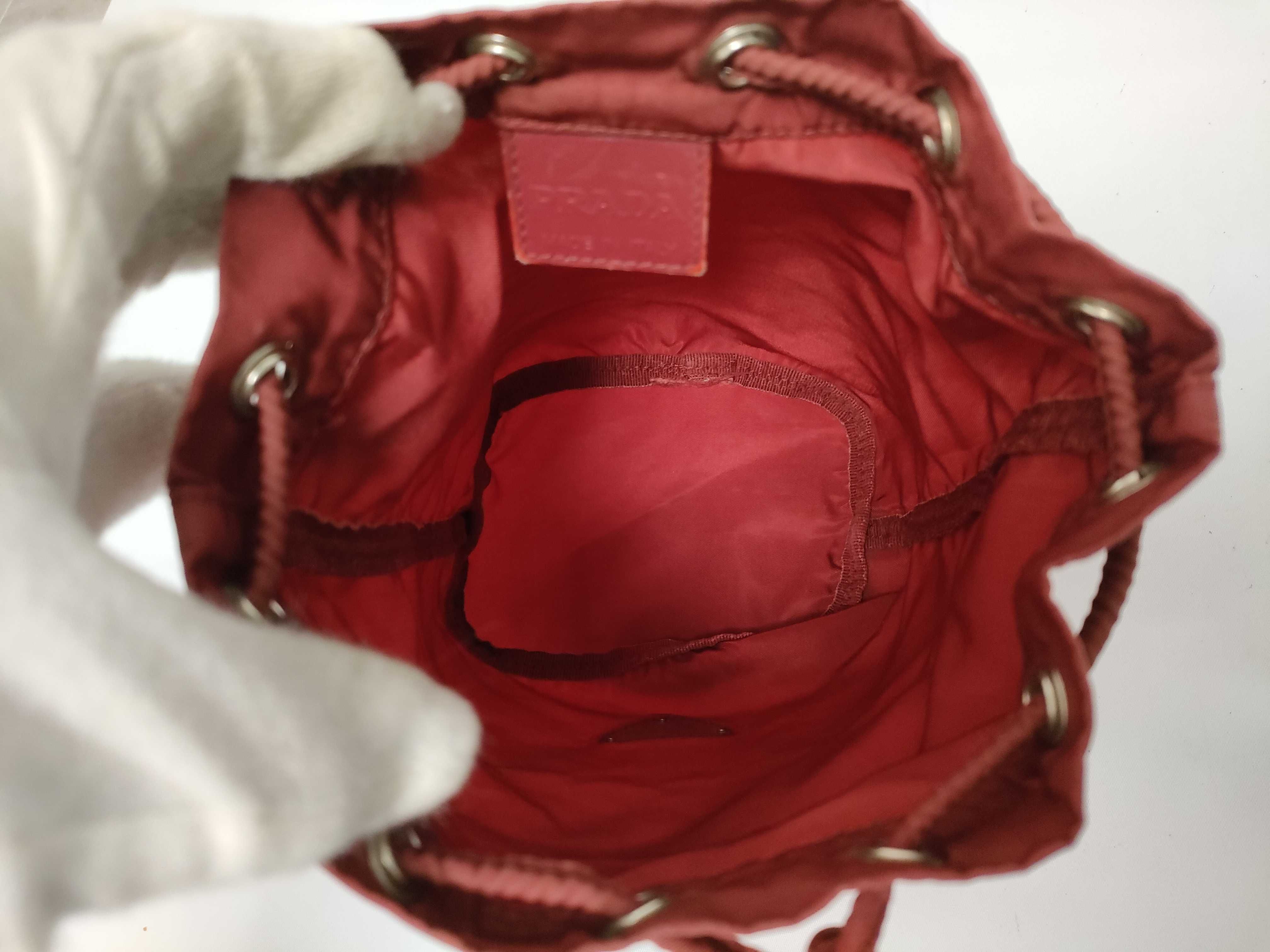 drawstring pouch, dark red. — view 6