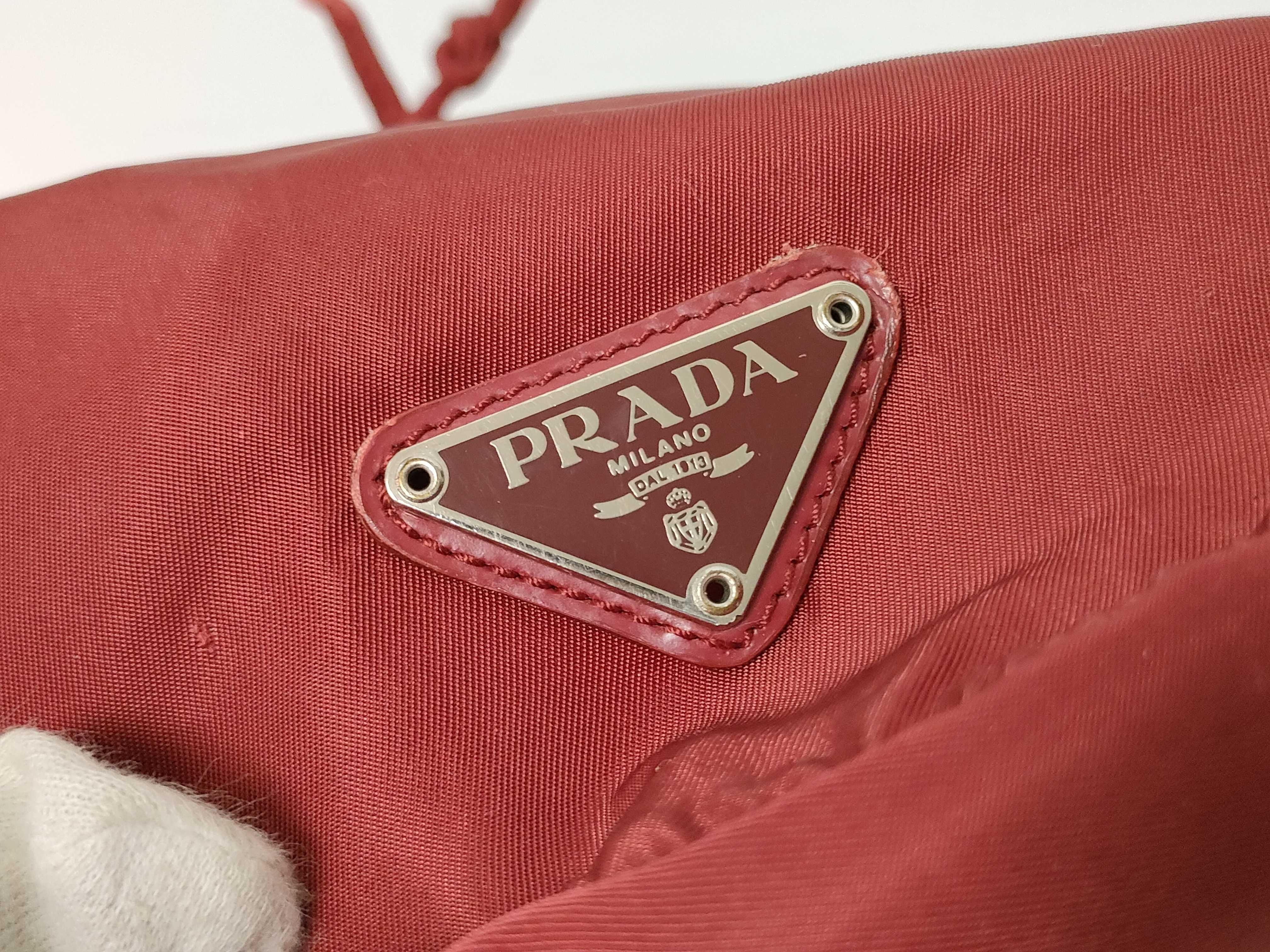 drawstring pouch, dark red. — view 9