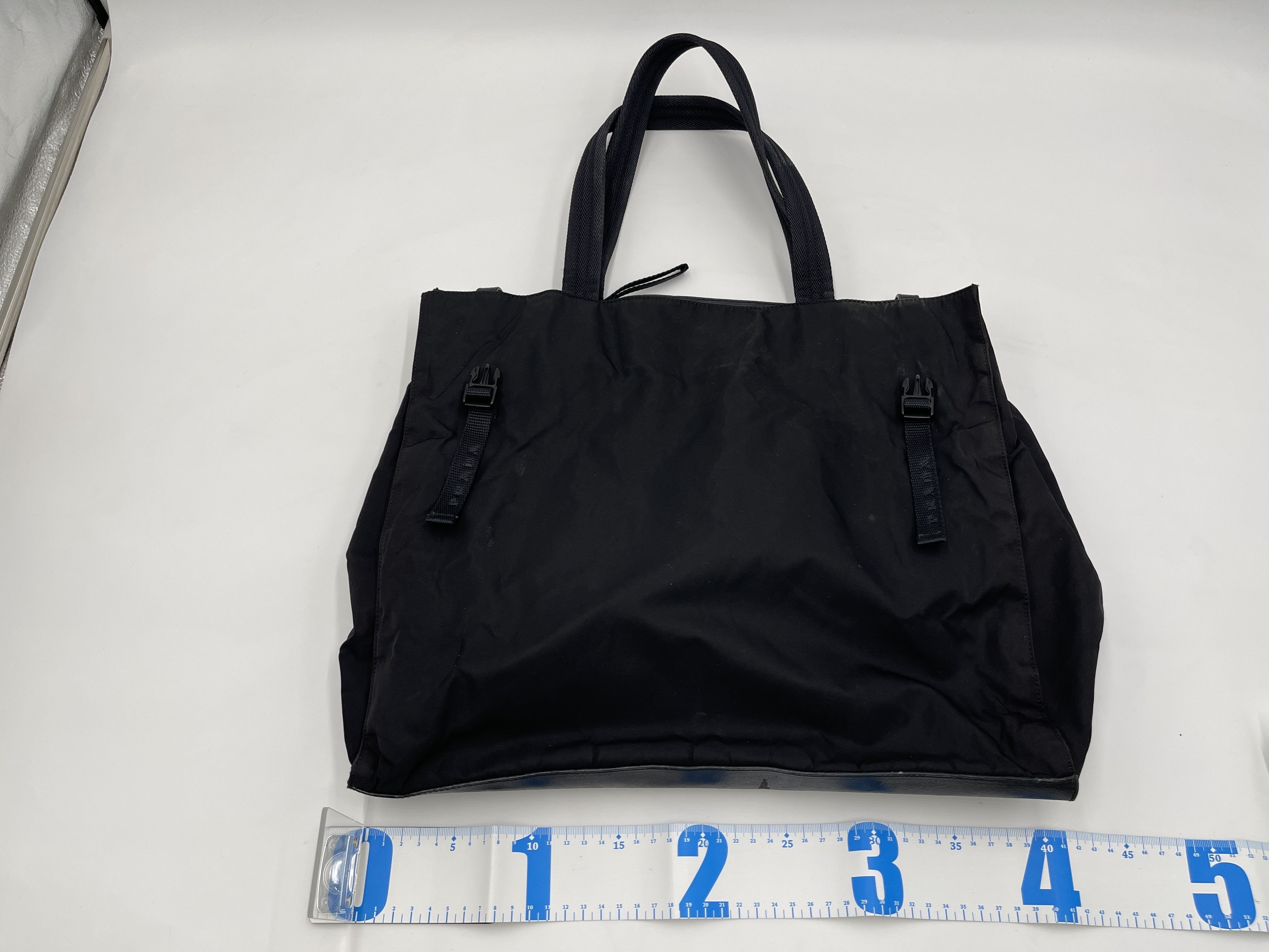 Nylon Tote Bag with Silver Buckle B9854 — view 2