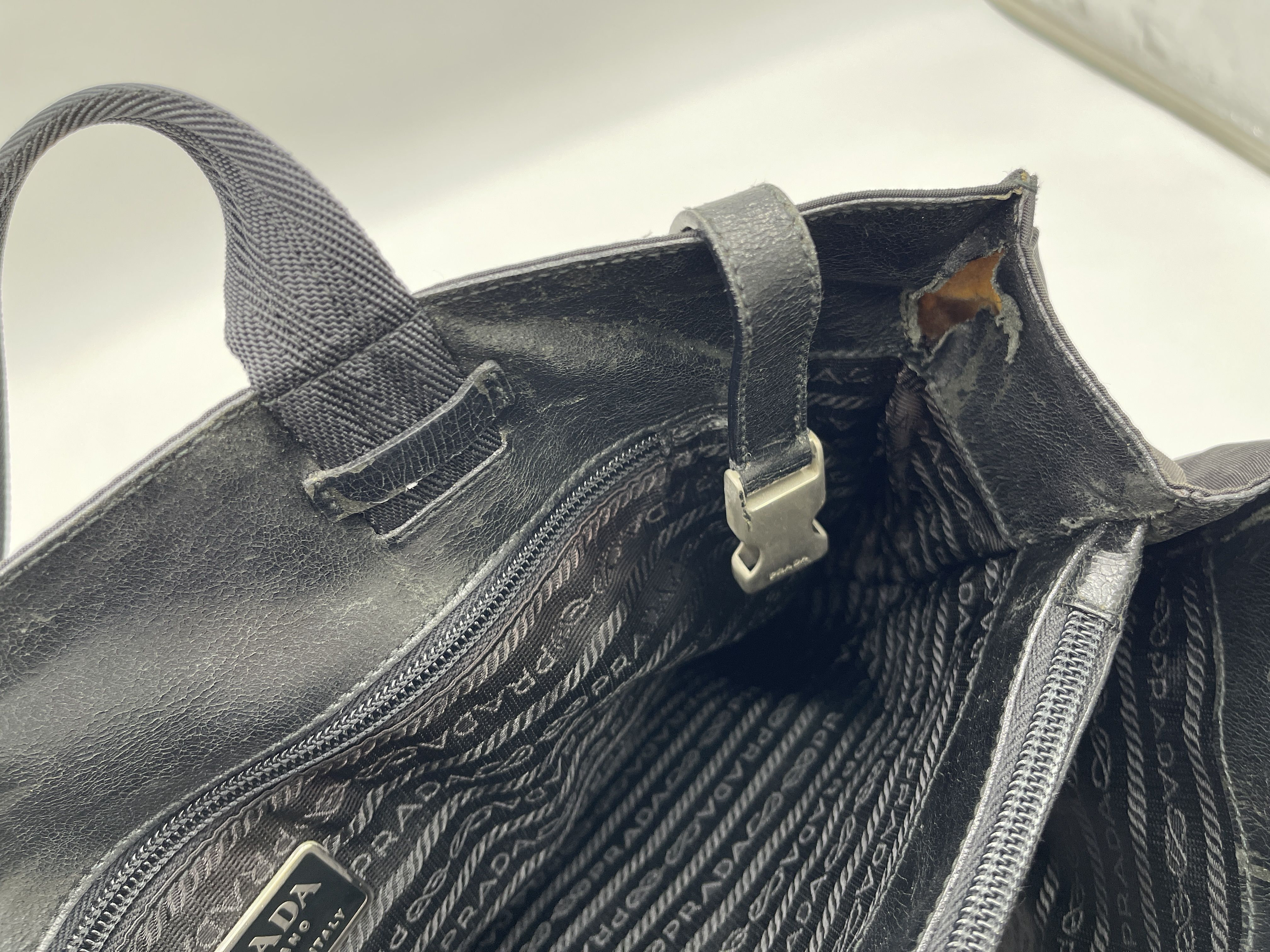 Nylon Tote Bag with Silver Buckle B9854 — view 13