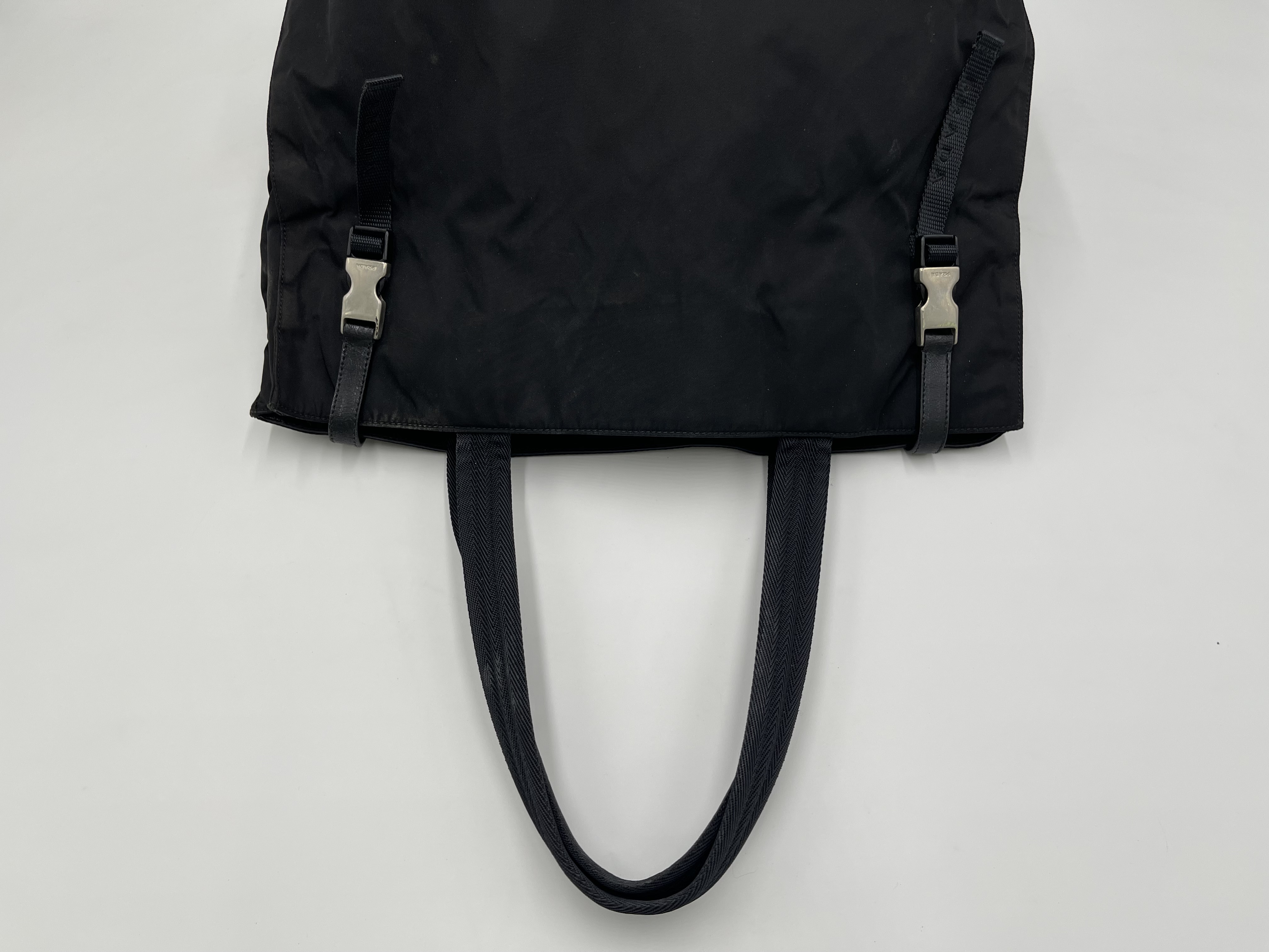 Nylon Tote Bag with Silver Buckle B9854 — view 4