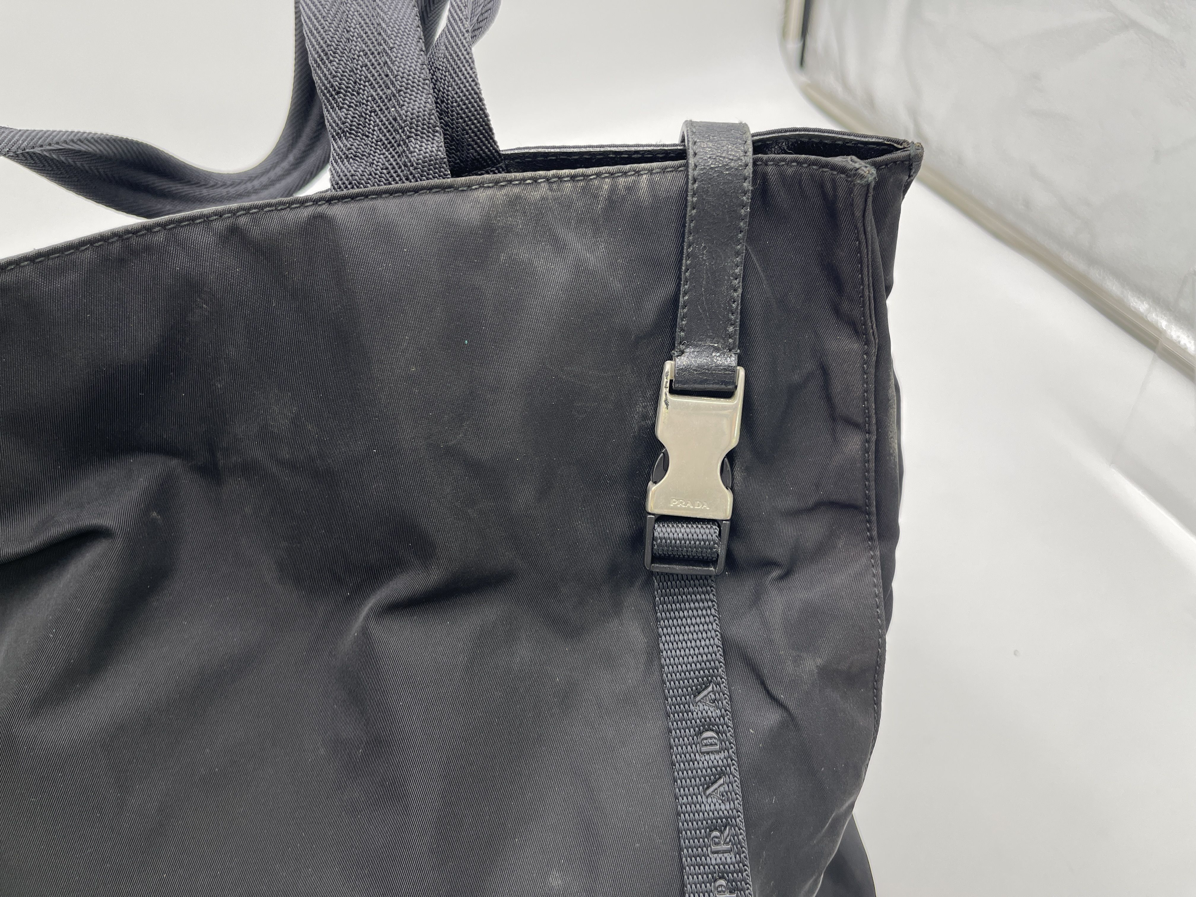 Nylon Tote Bag with Silver Buckle B9854 — view 7