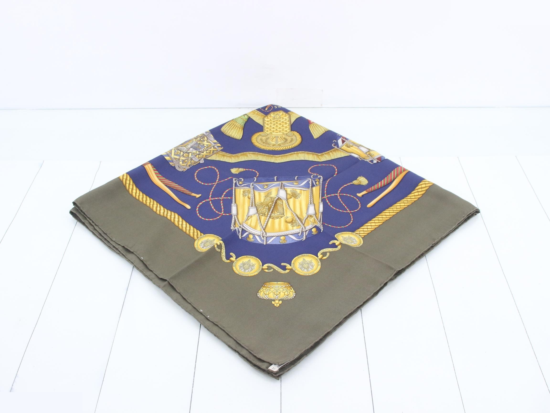 Carre 90 Silk Tambour Drum Scarf — view 2
